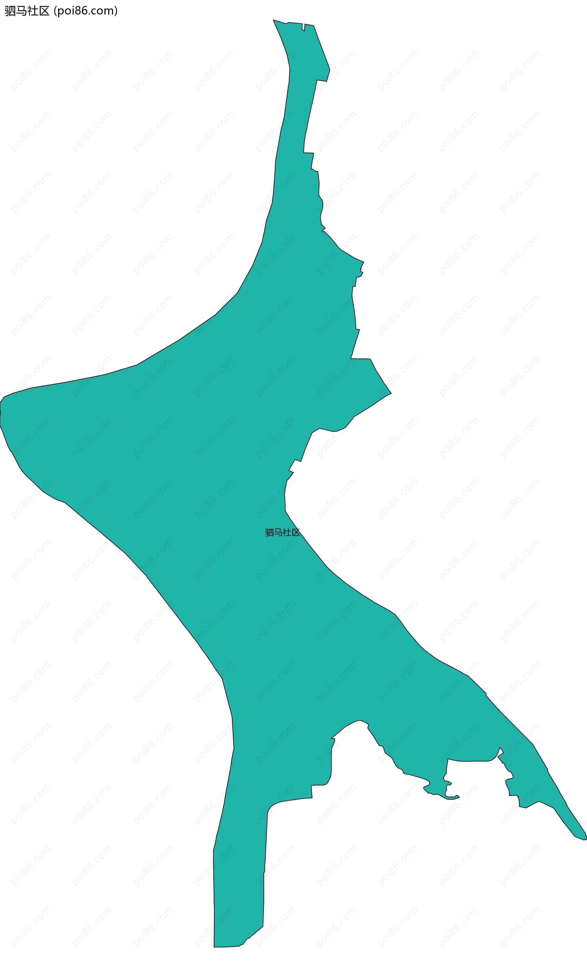 驷马社区边界地图
