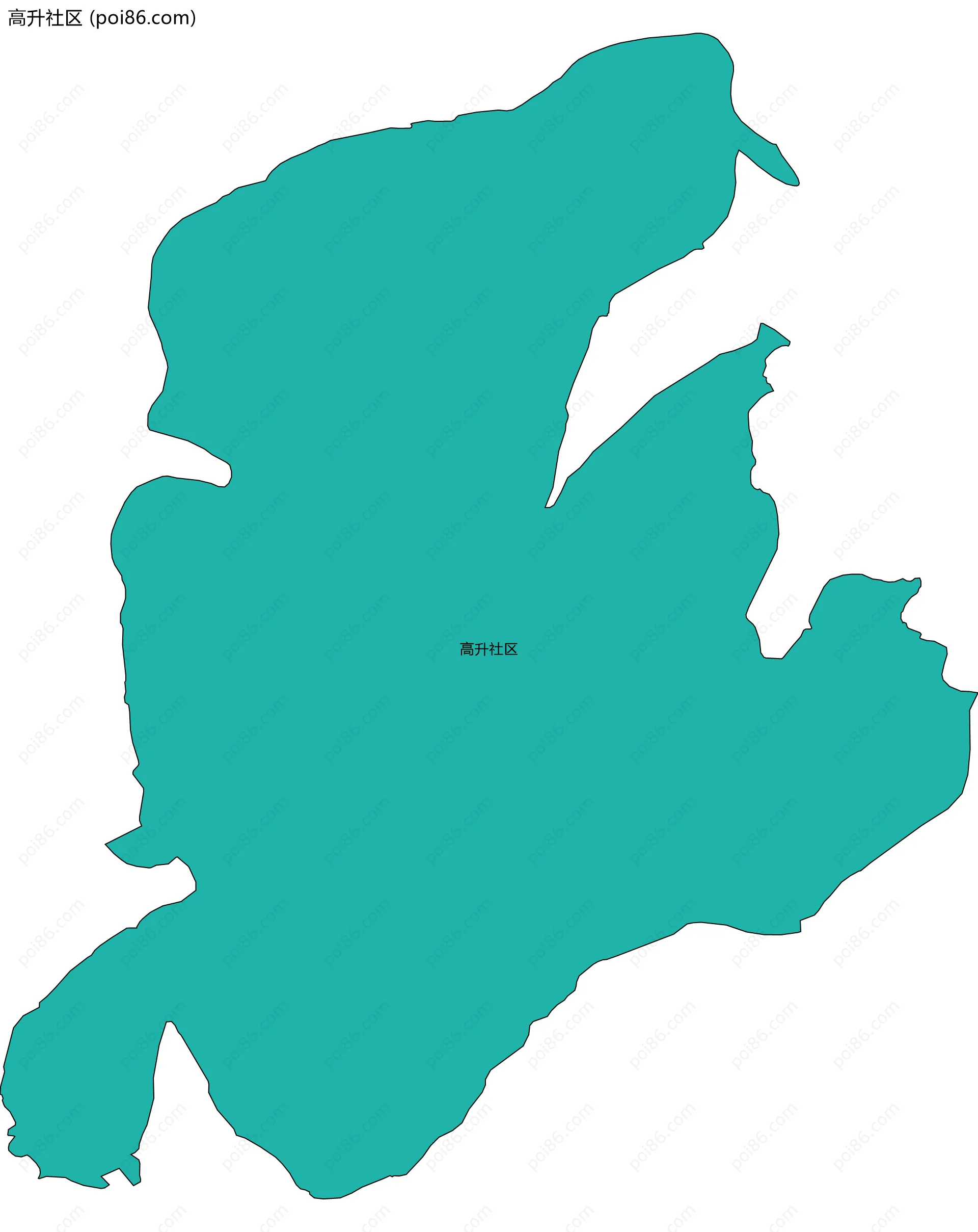 高升社区边界地图