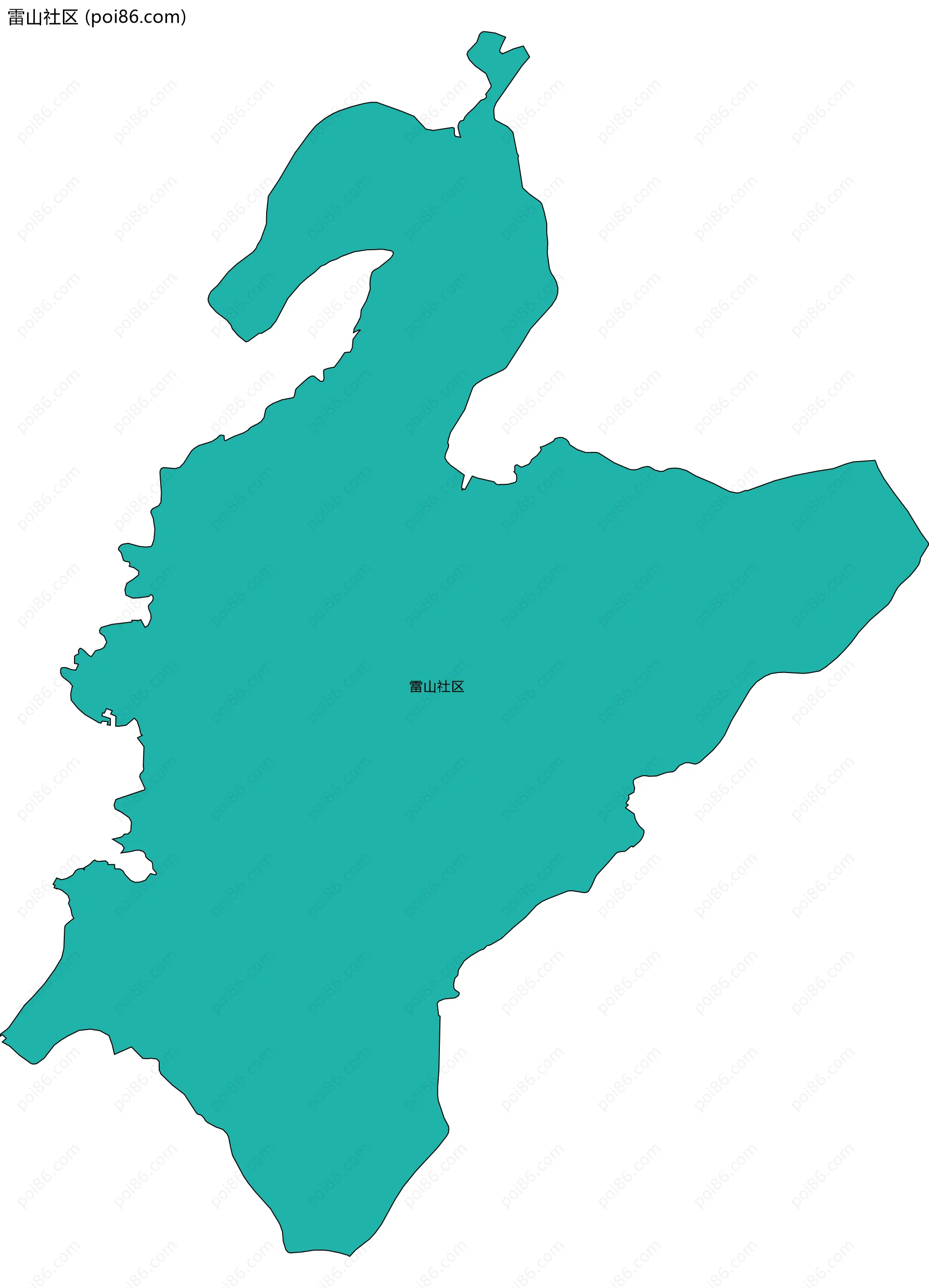 雷山社区边界地图