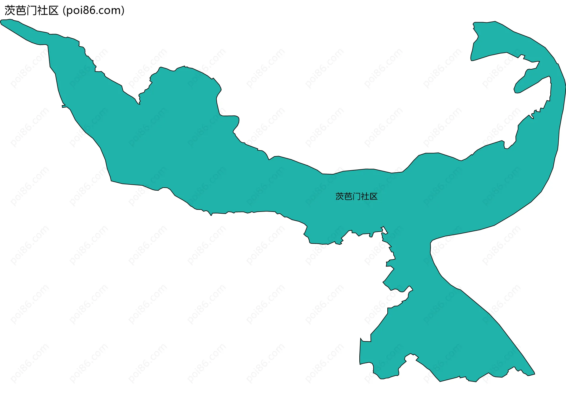 茨芭门社区边界地图