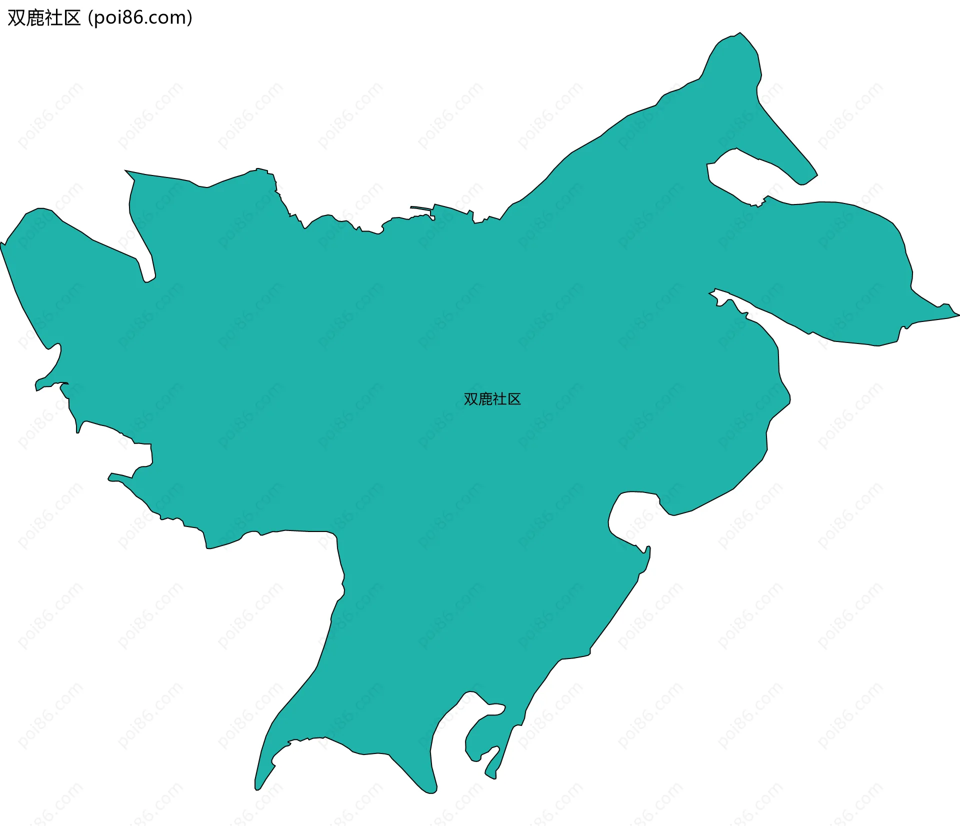 双鹿社区边界地图