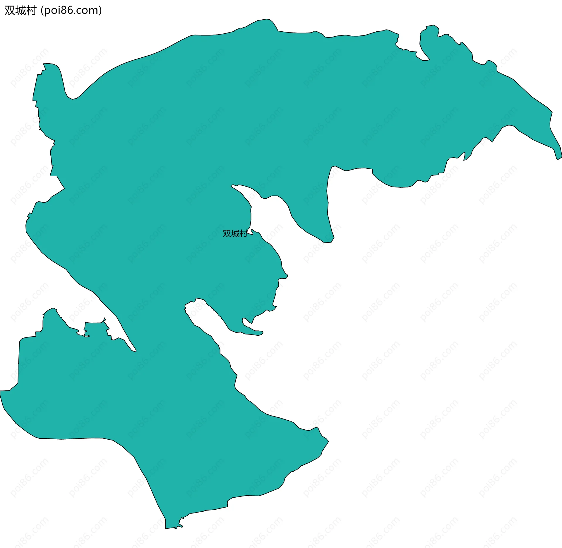 双城村边界地图