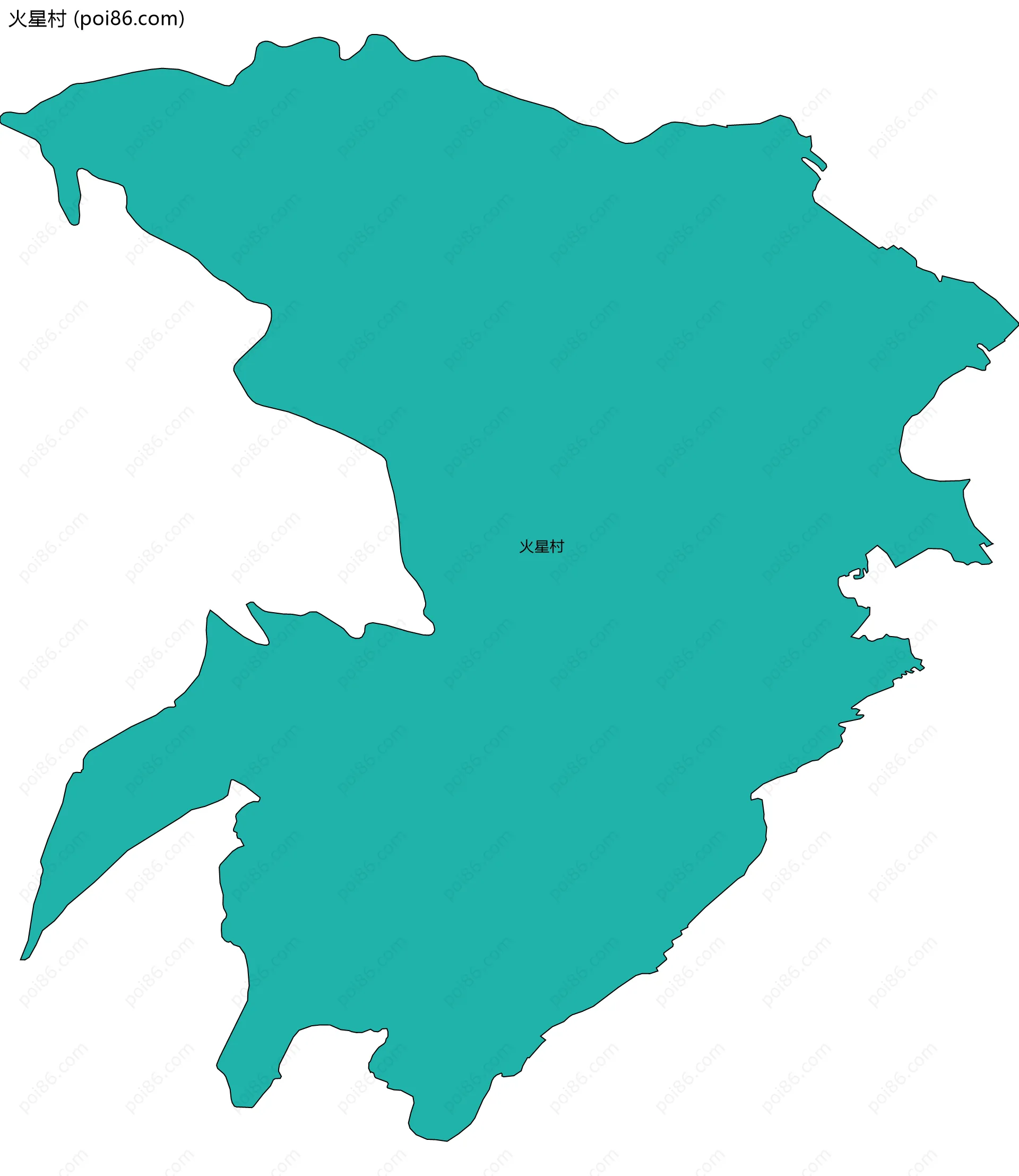 火星村边界地图