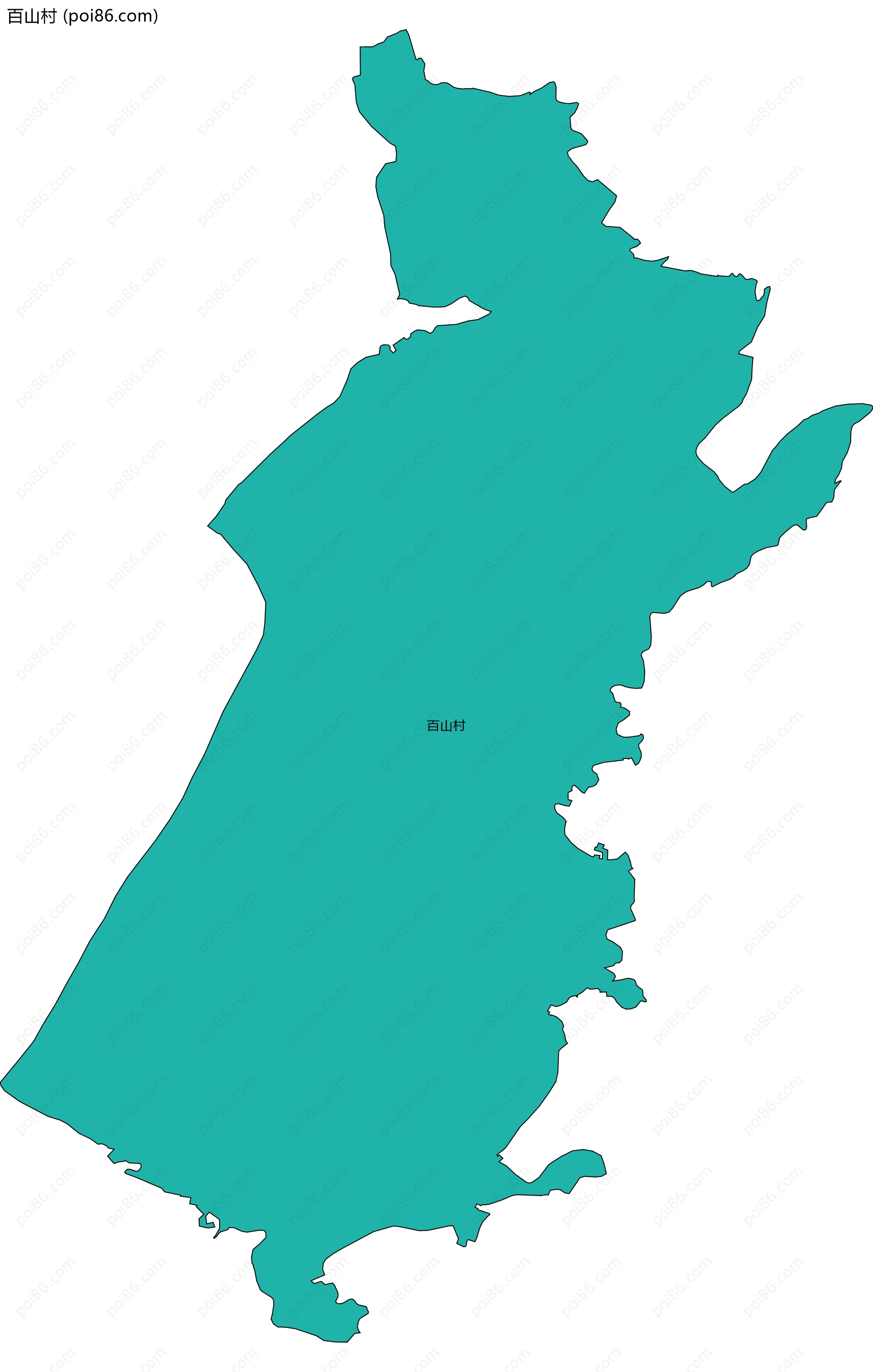 百山村边界地图