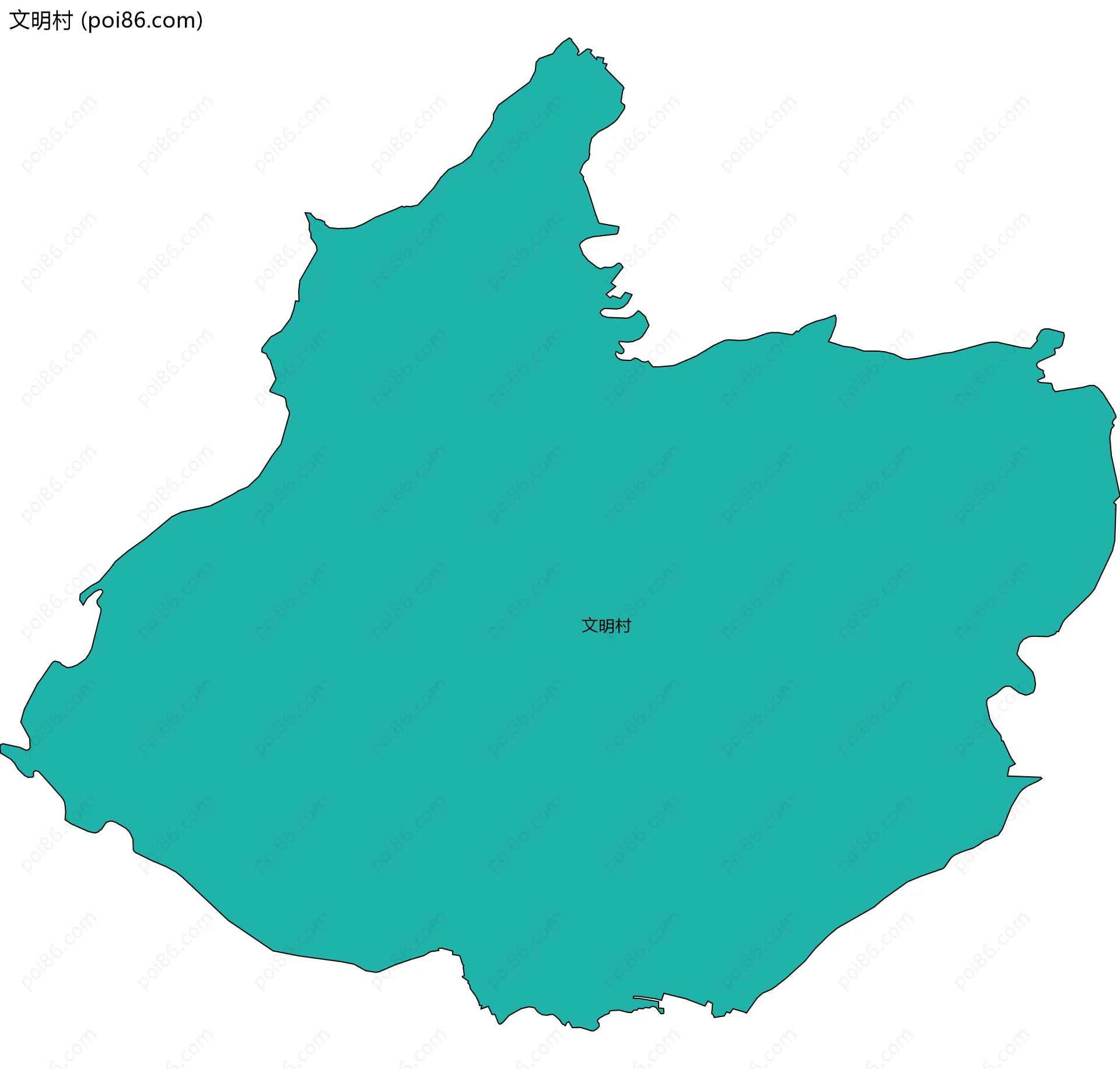 文明村边界地图