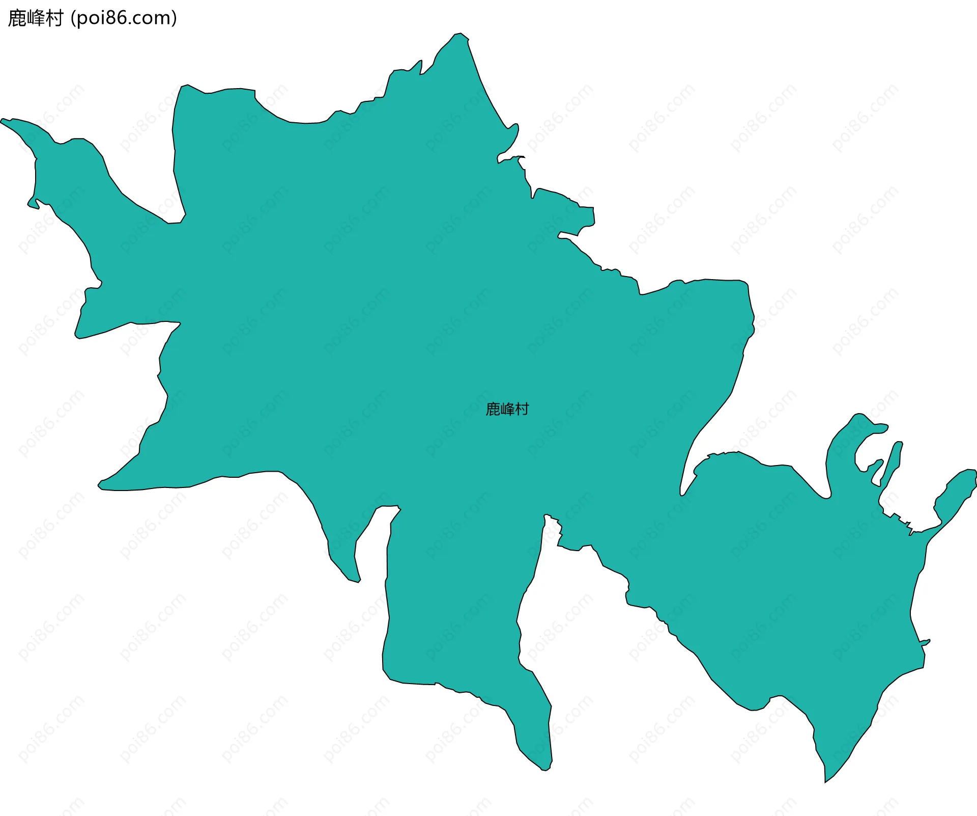 鹿峰村边界地图