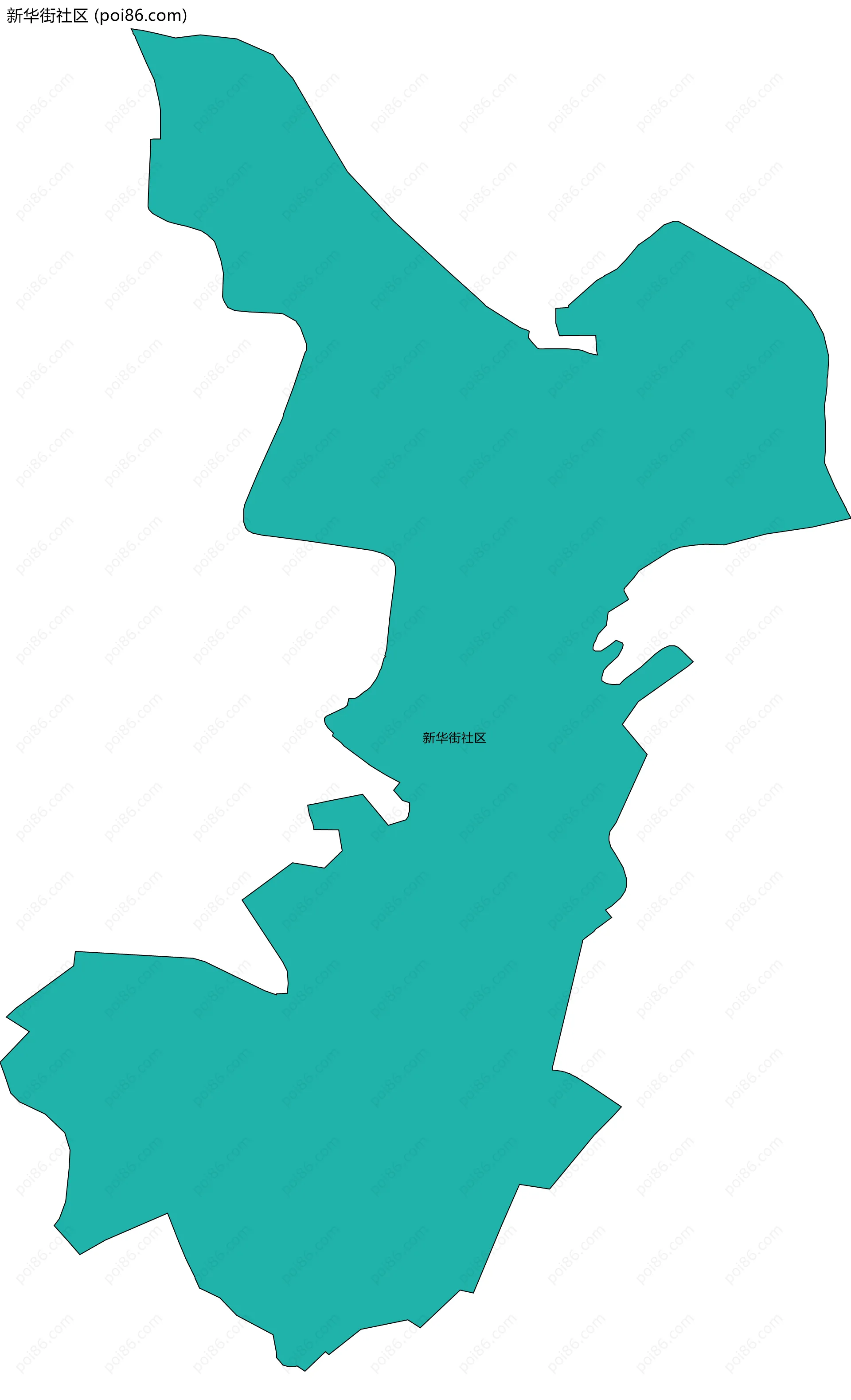 新华街社区边界地图