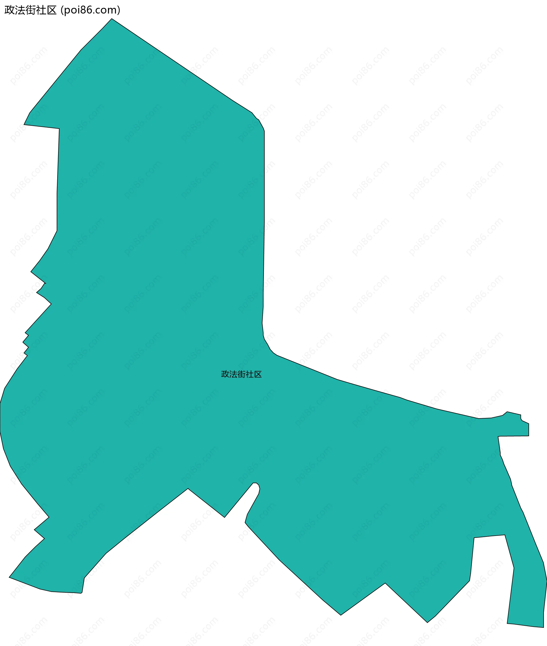 政法街社区边界地图