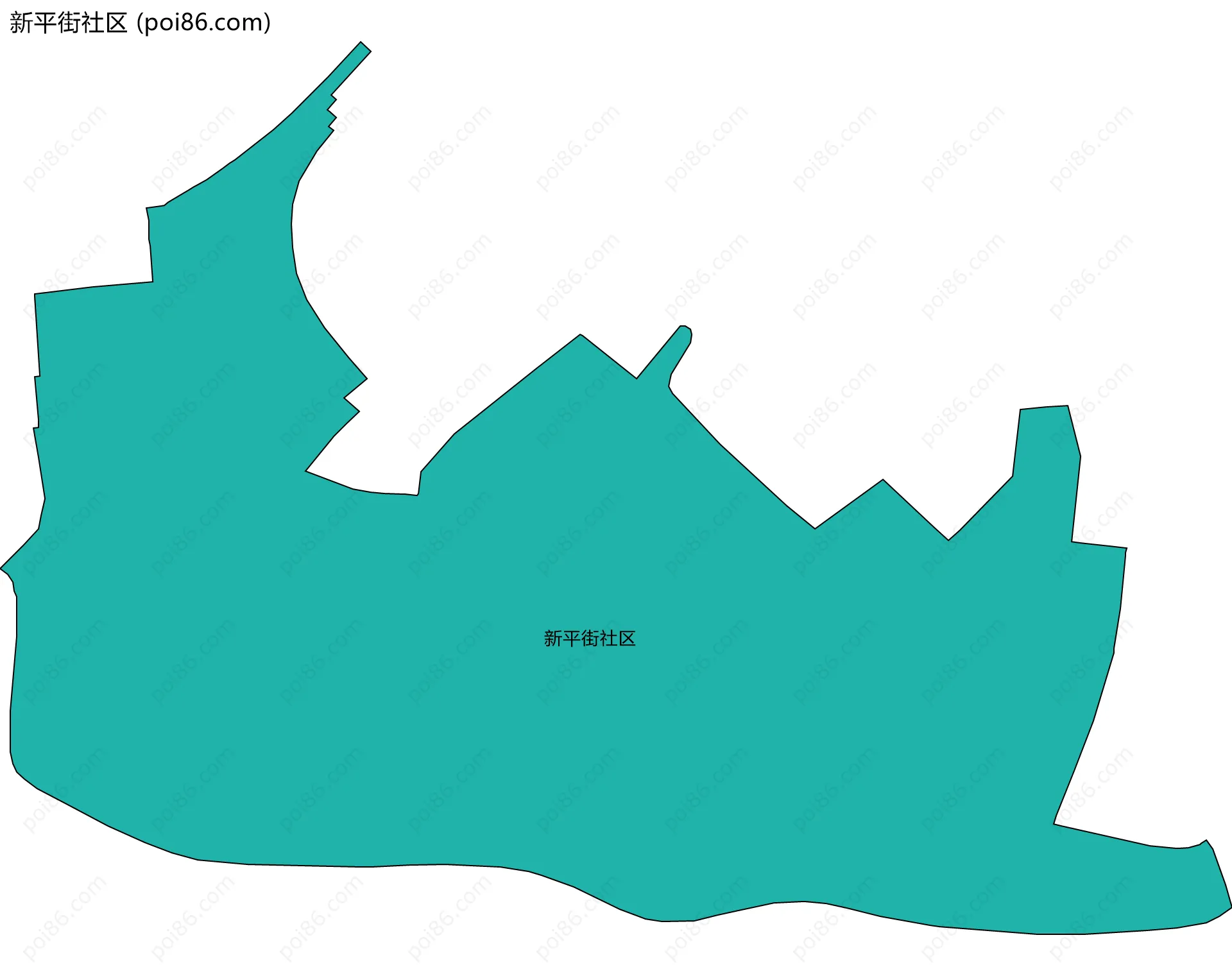 新平街社区边界地图