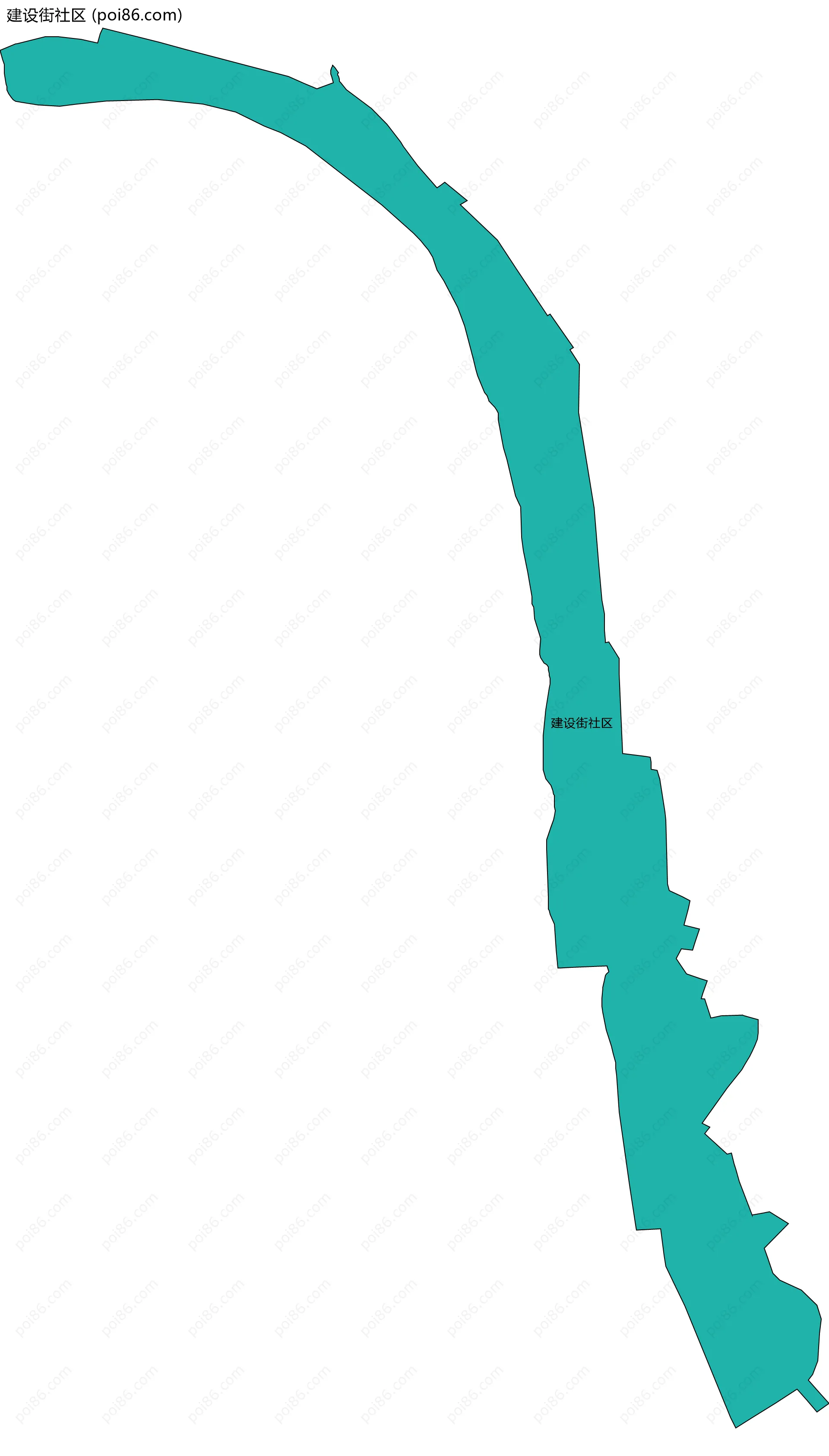 建设街社区边界地图