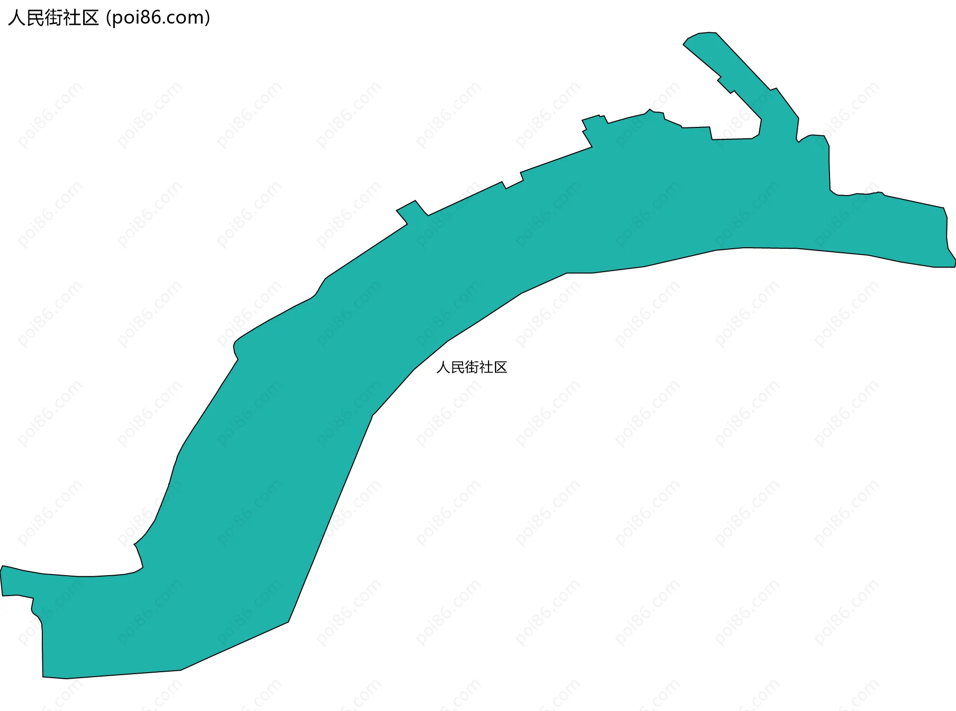 人民街社区边界地图
