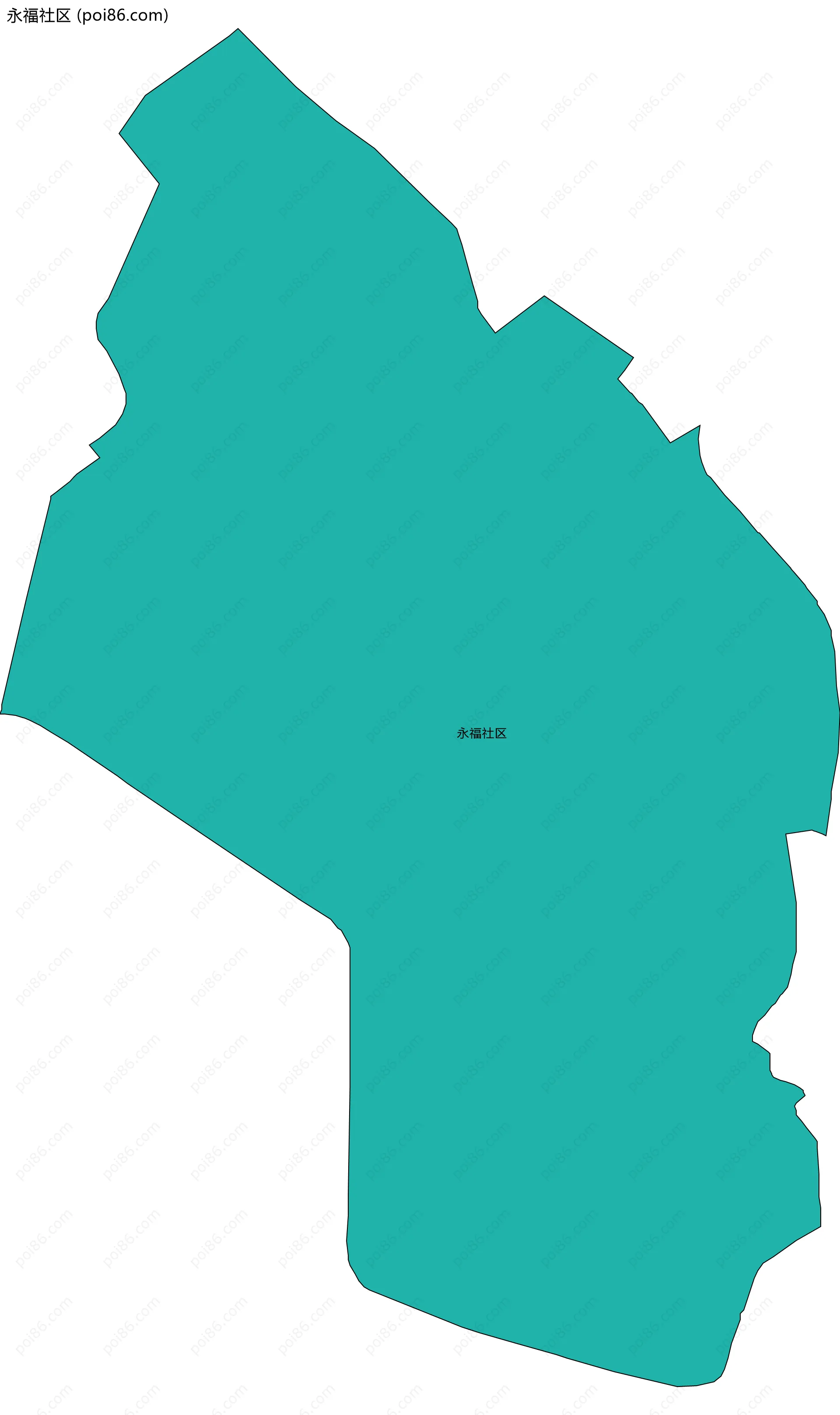 永福社区边界地图