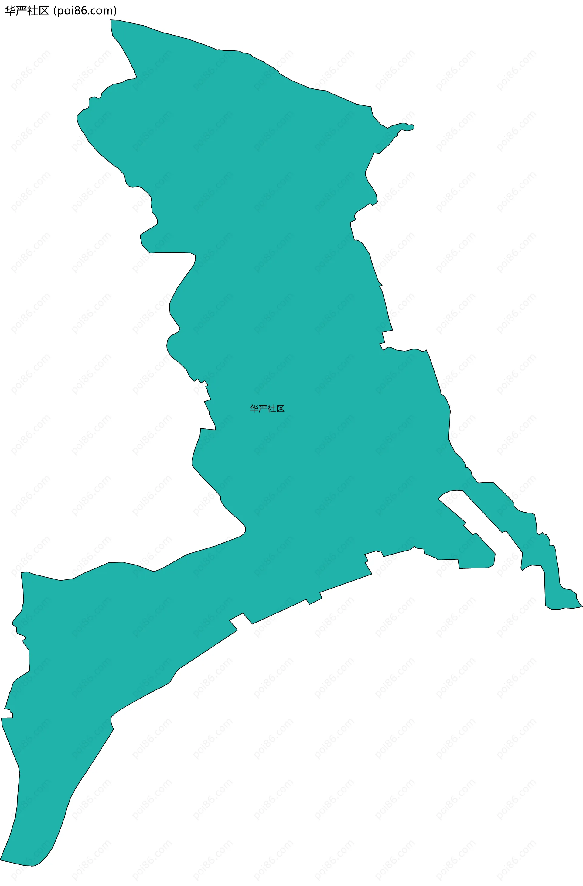 华严社区边界地图