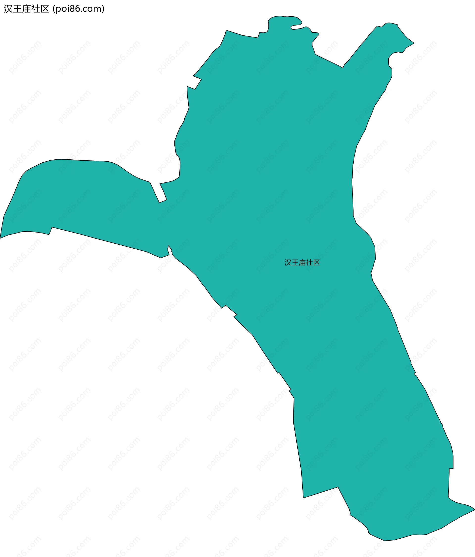 汉王庙社区边界地图