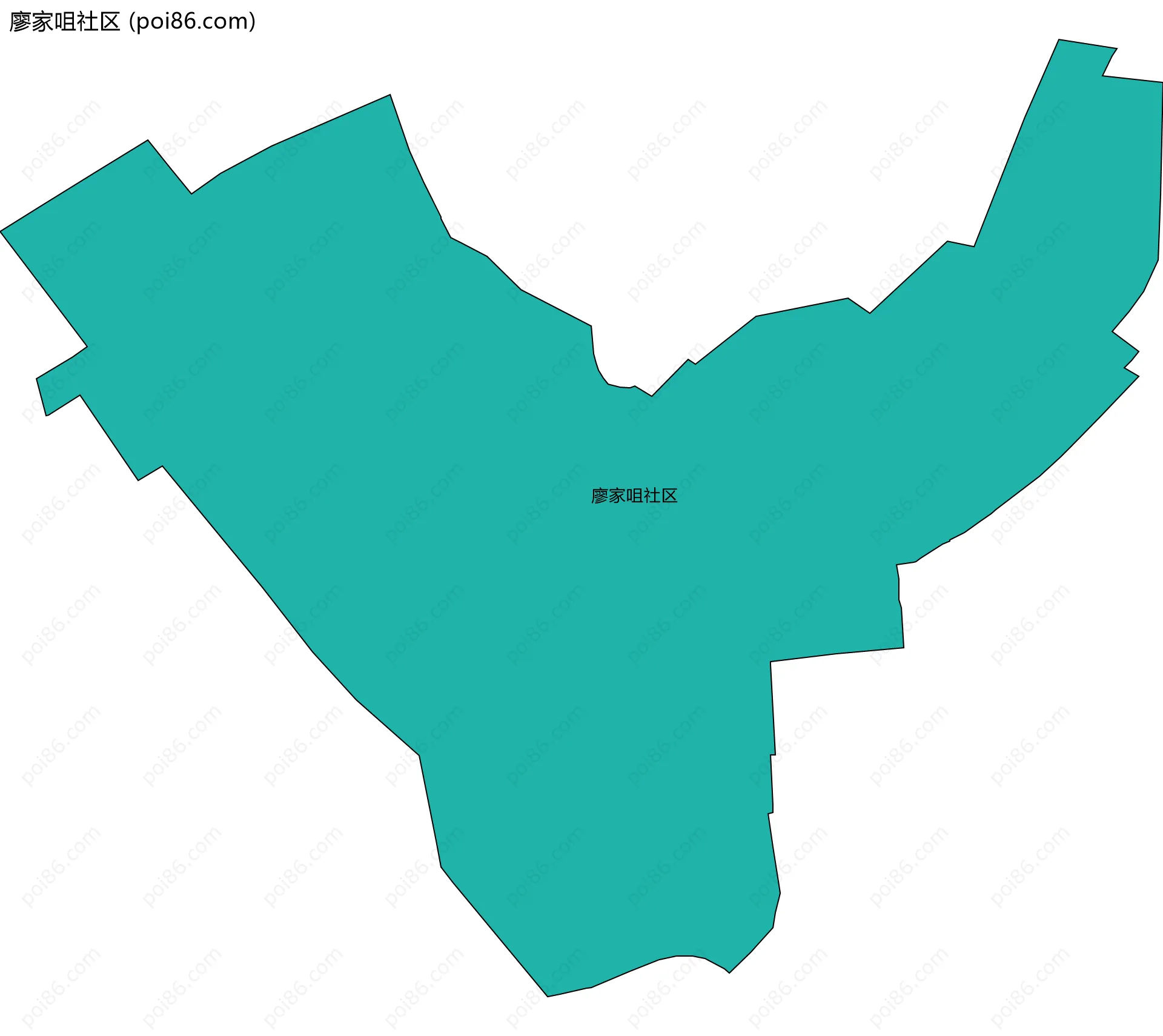 廖家咀社区边界地图