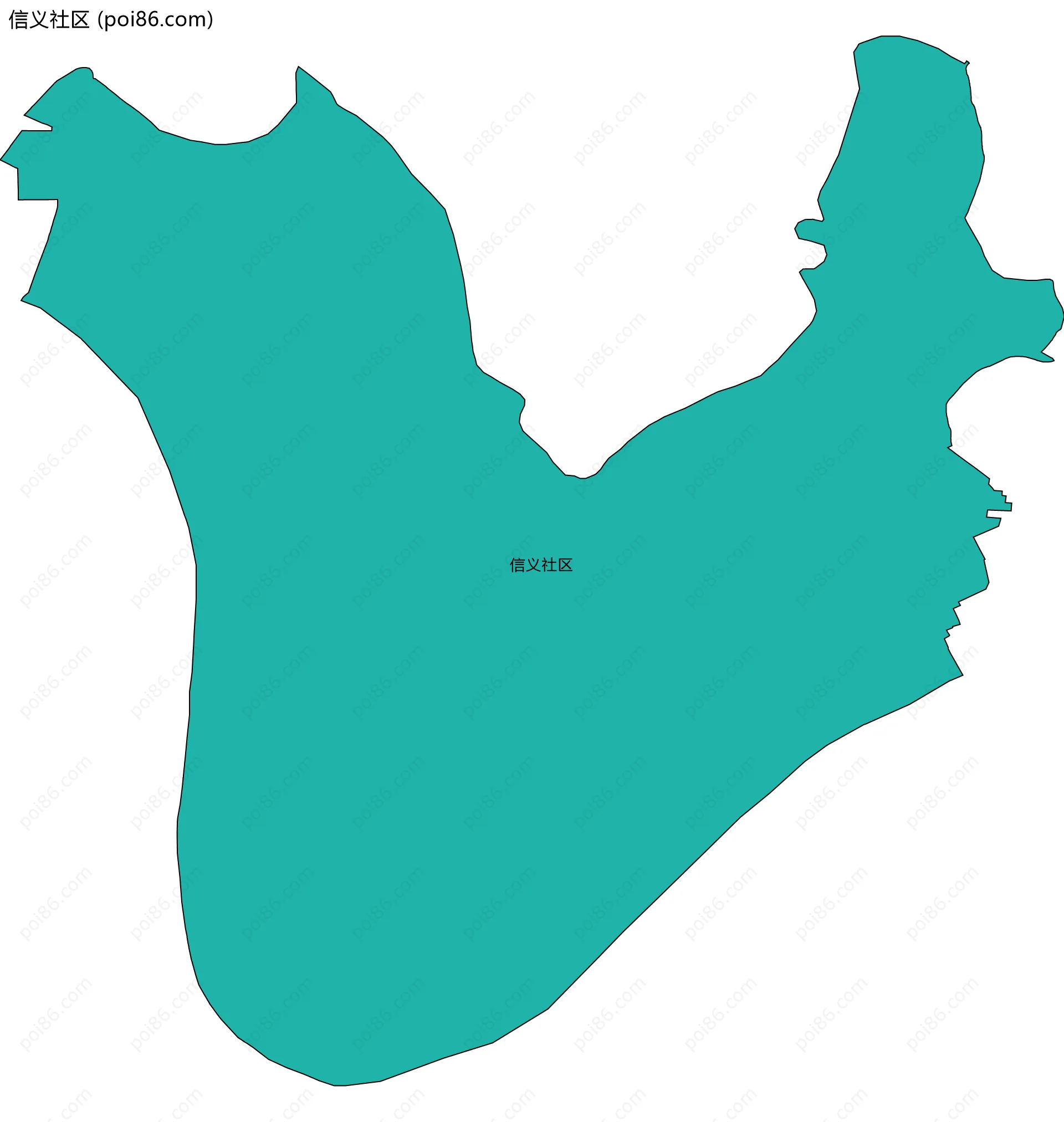 信义社区边界地图