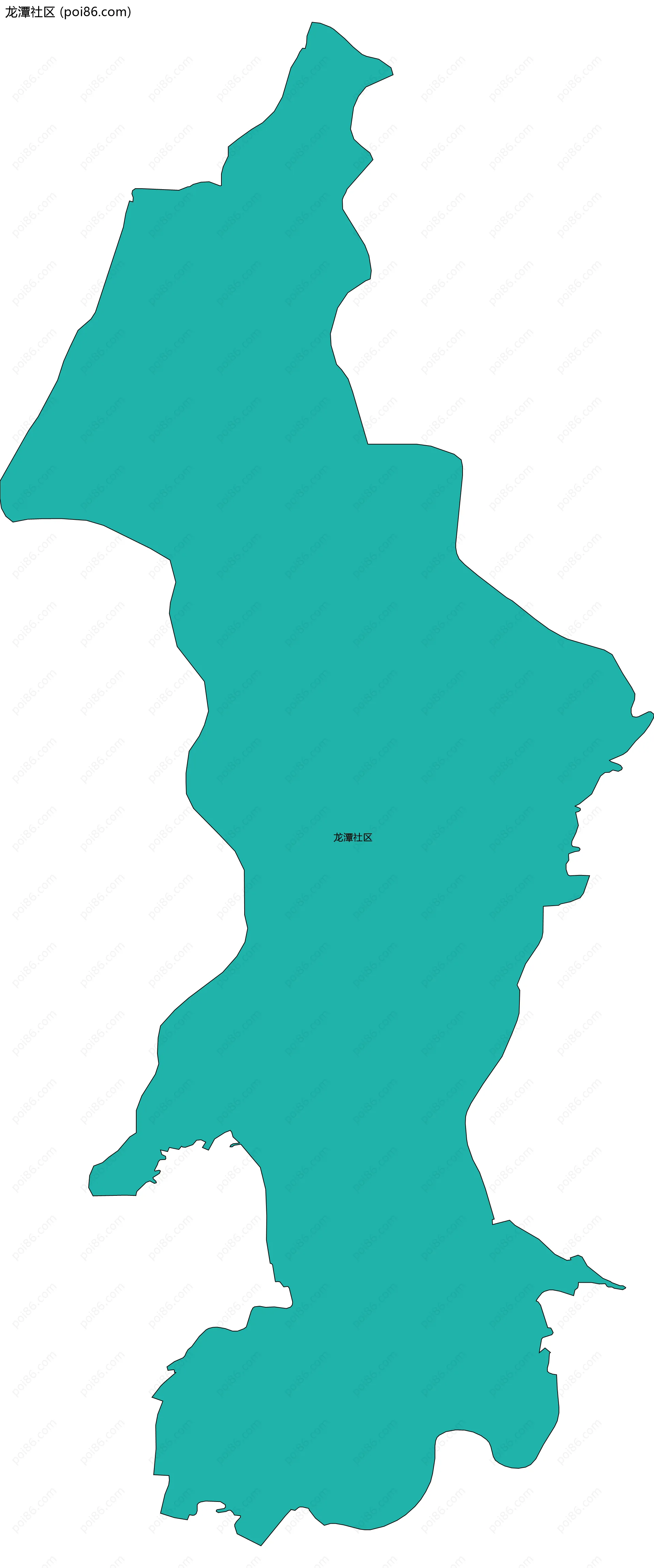 龙潭社区边界地图
