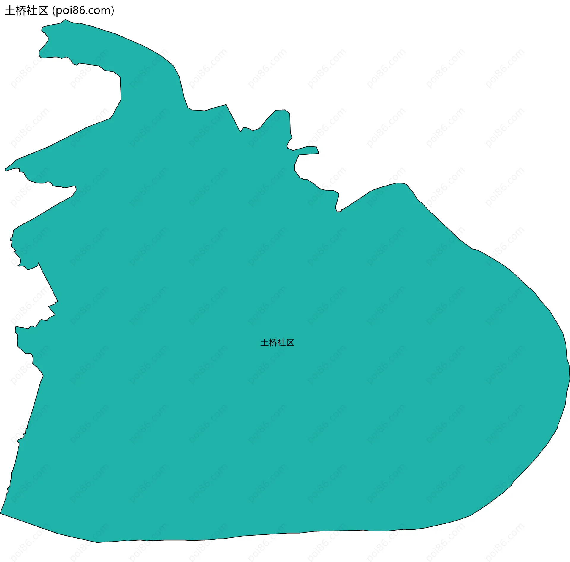 土桥社区边界地图