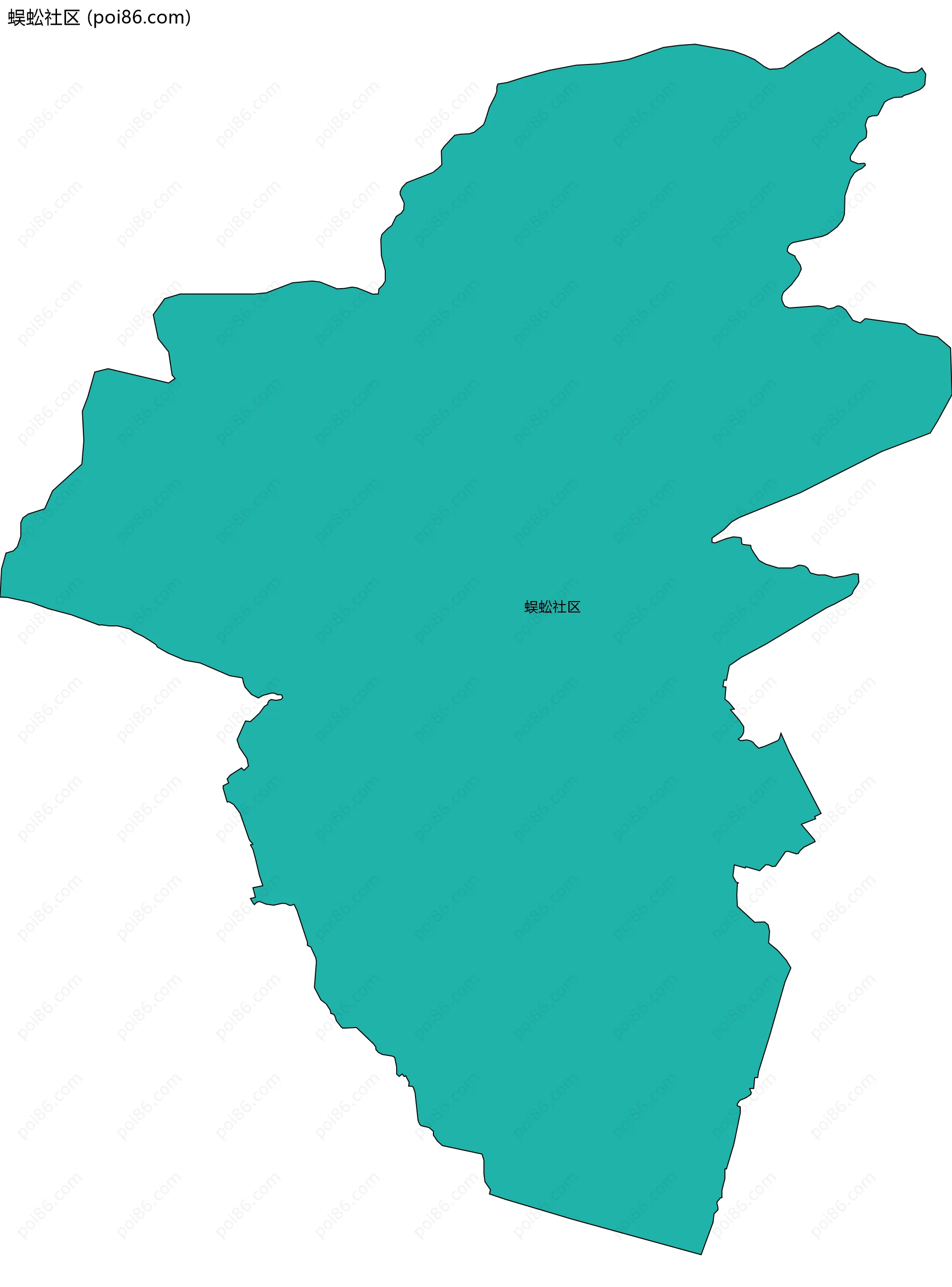 蜈蚣社区边界地图