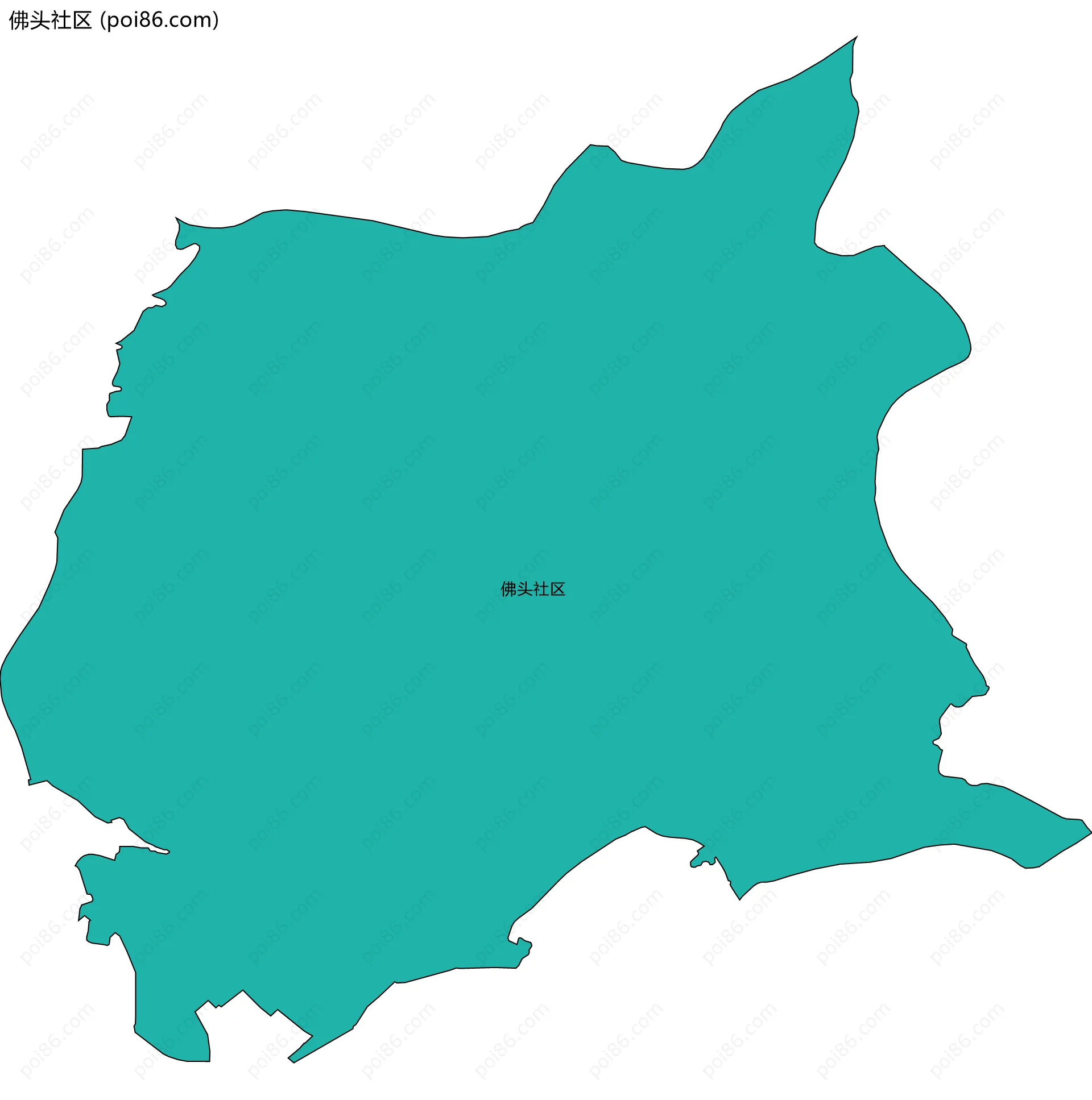 佛头社区边界地图