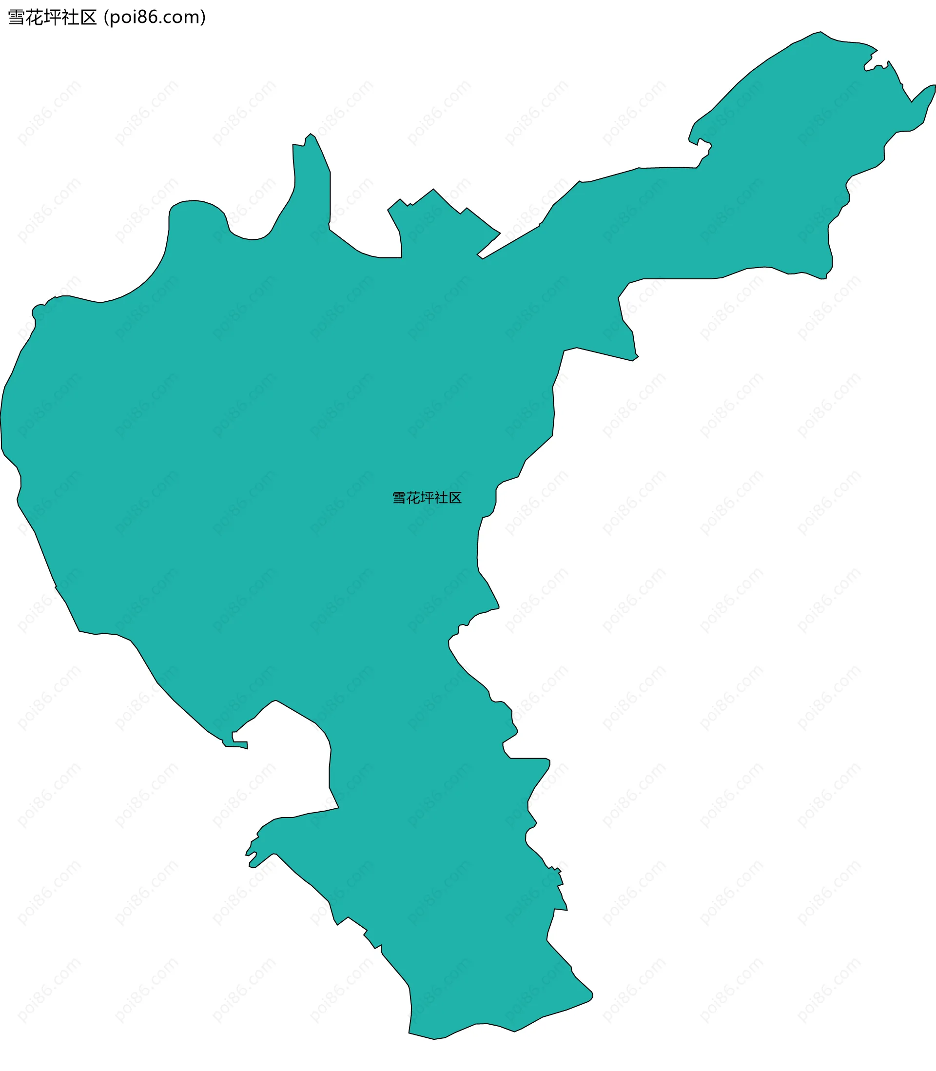 雪花坪社区边界地图