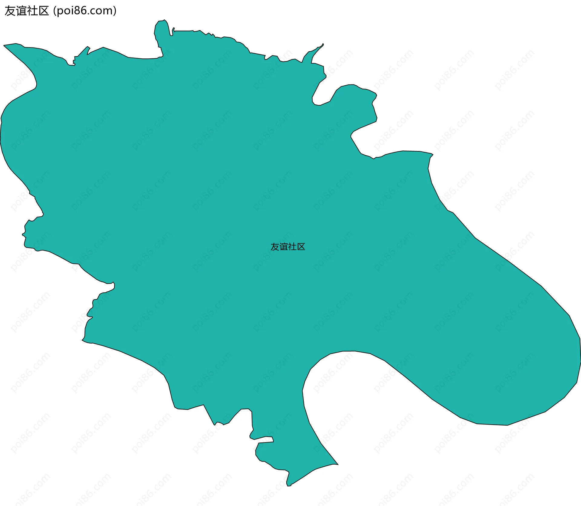 友谊社区边界地图