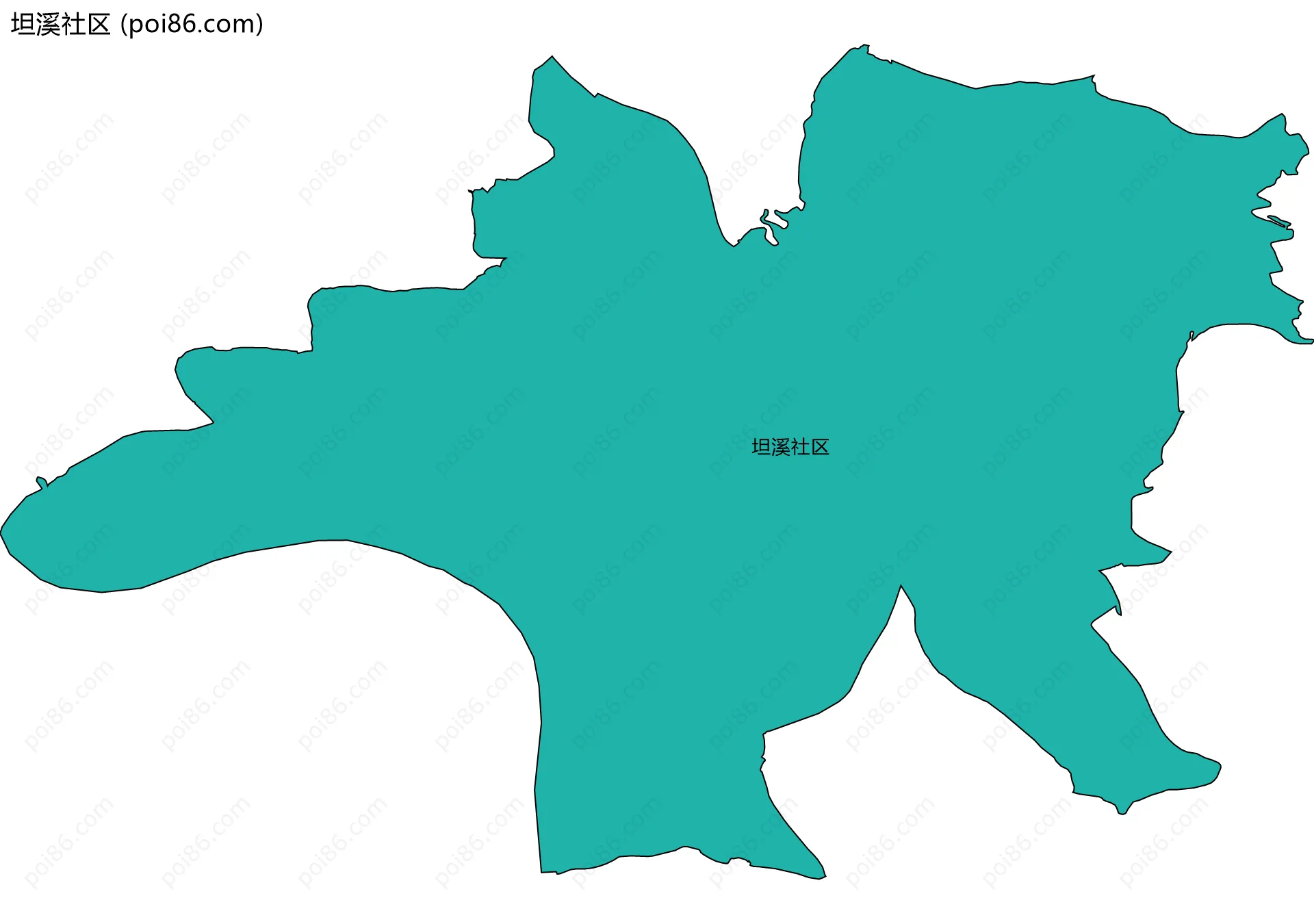 坦溪社区边界地图