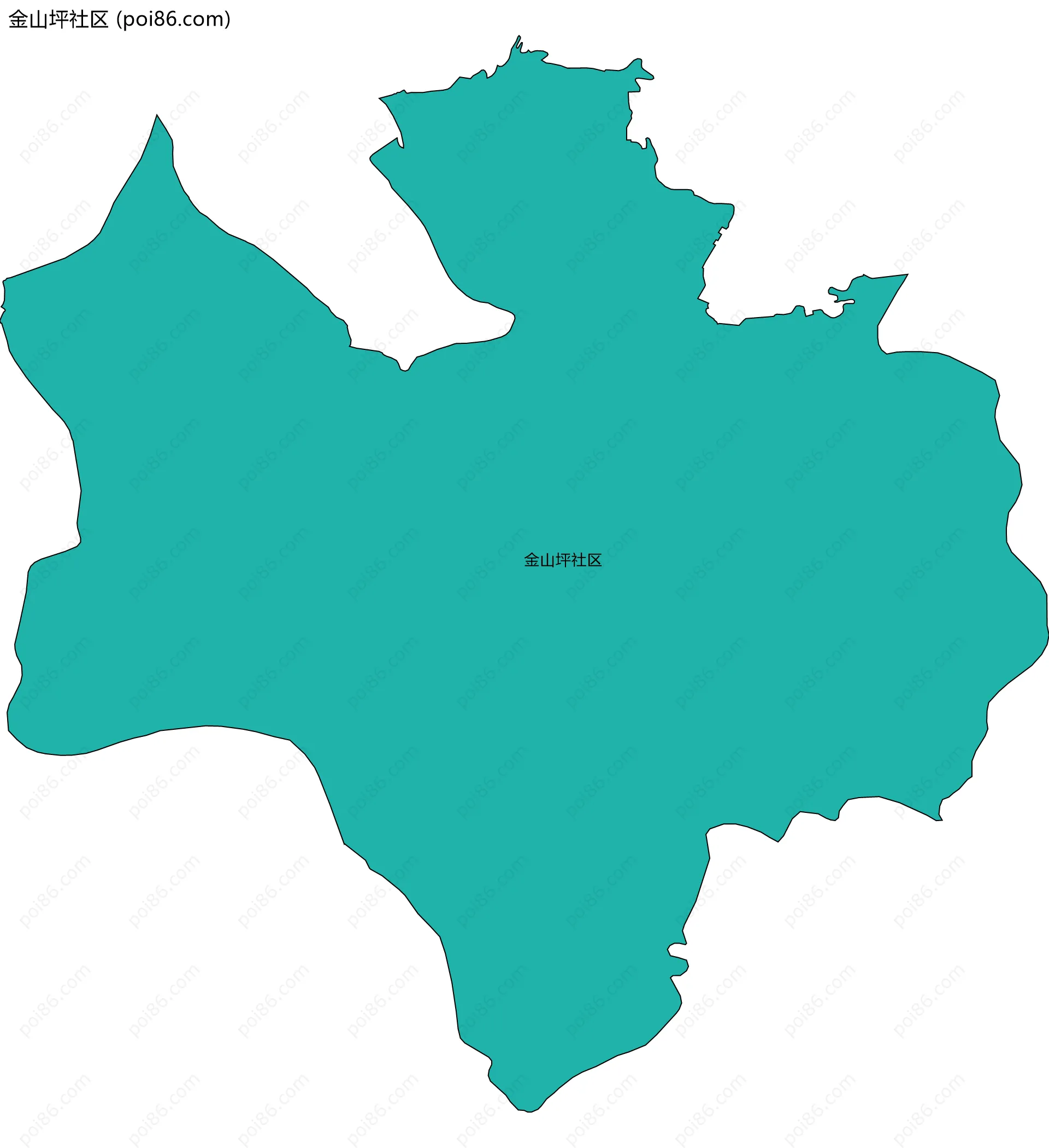 金山坪社区边界地图