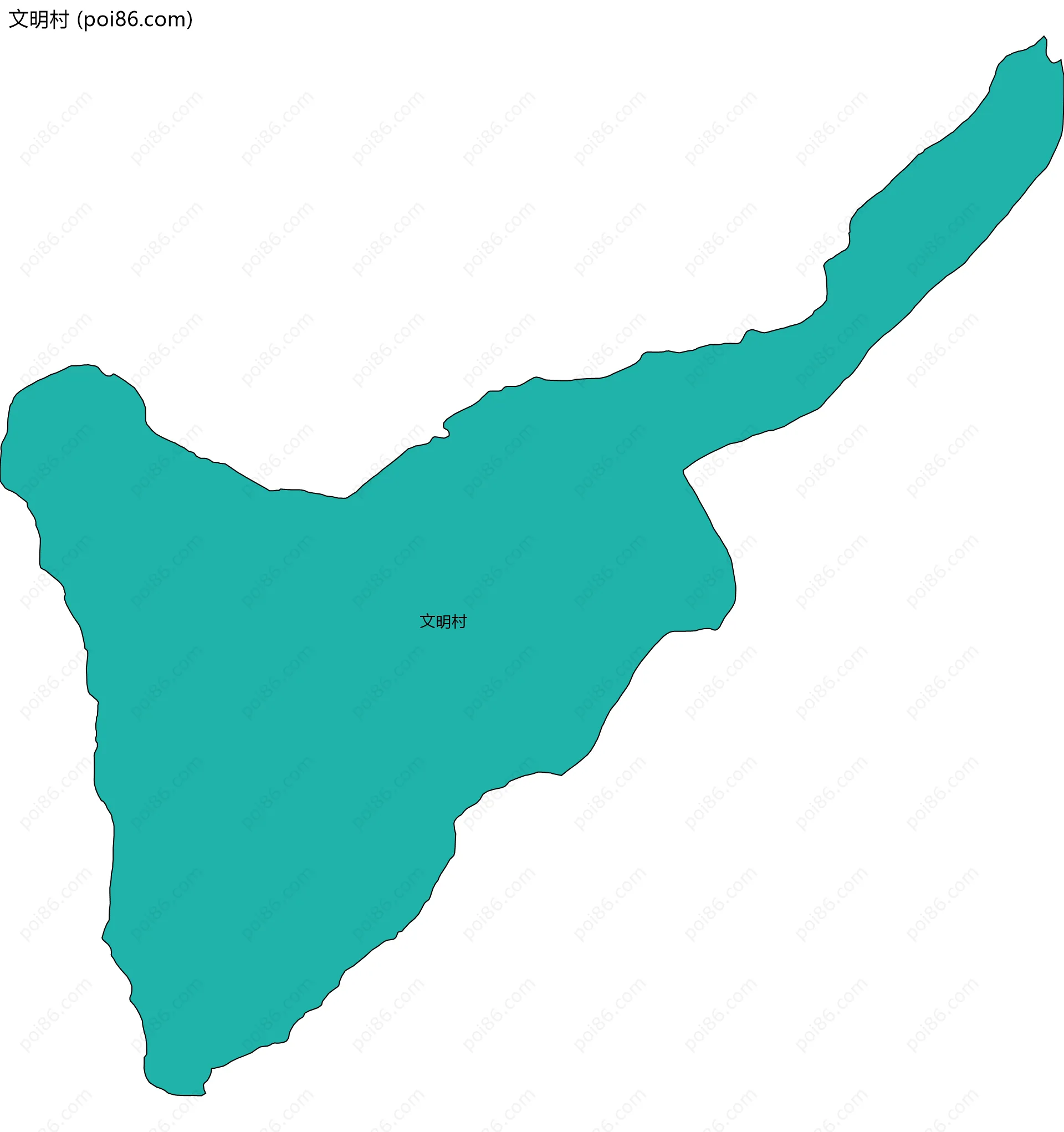 文明村边界地图