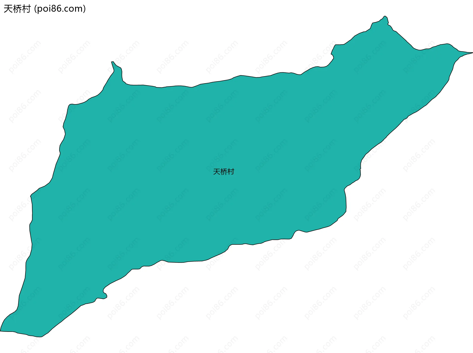 天桥村边界地图