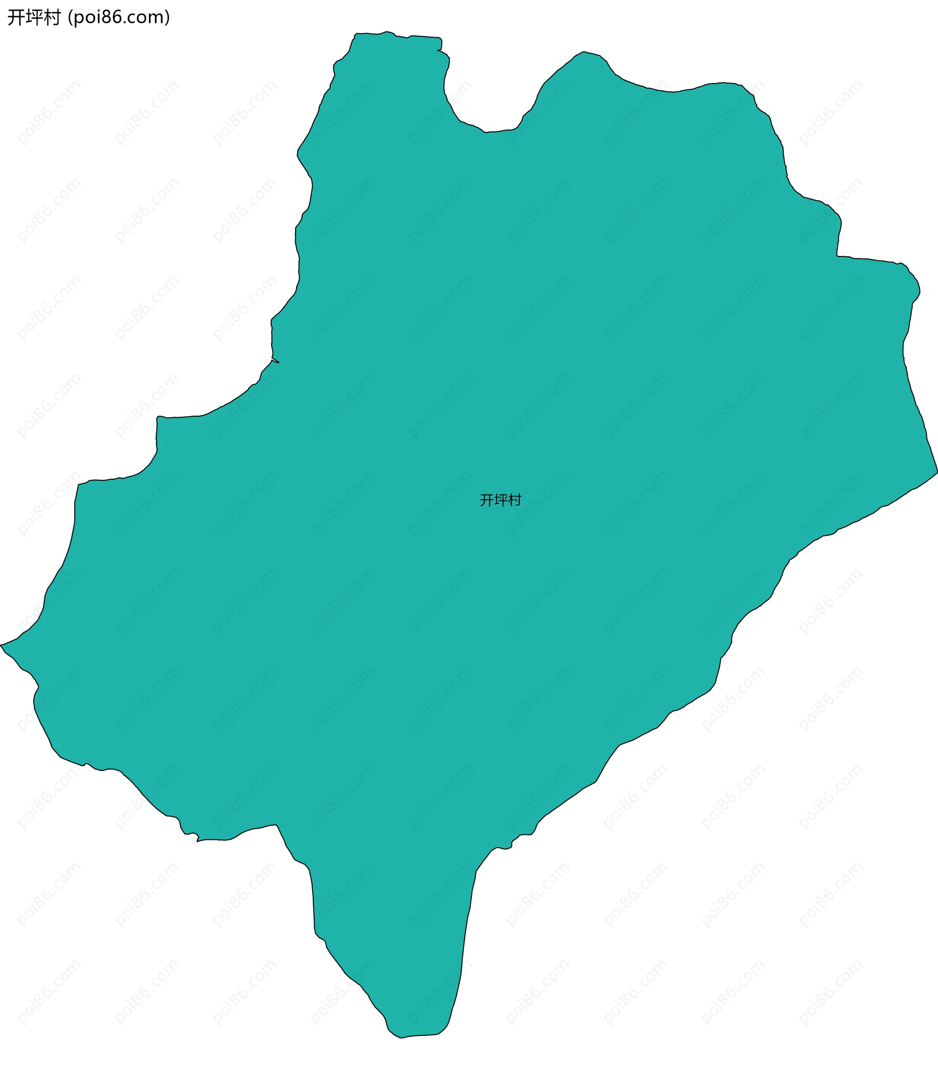 开坪村边界地图