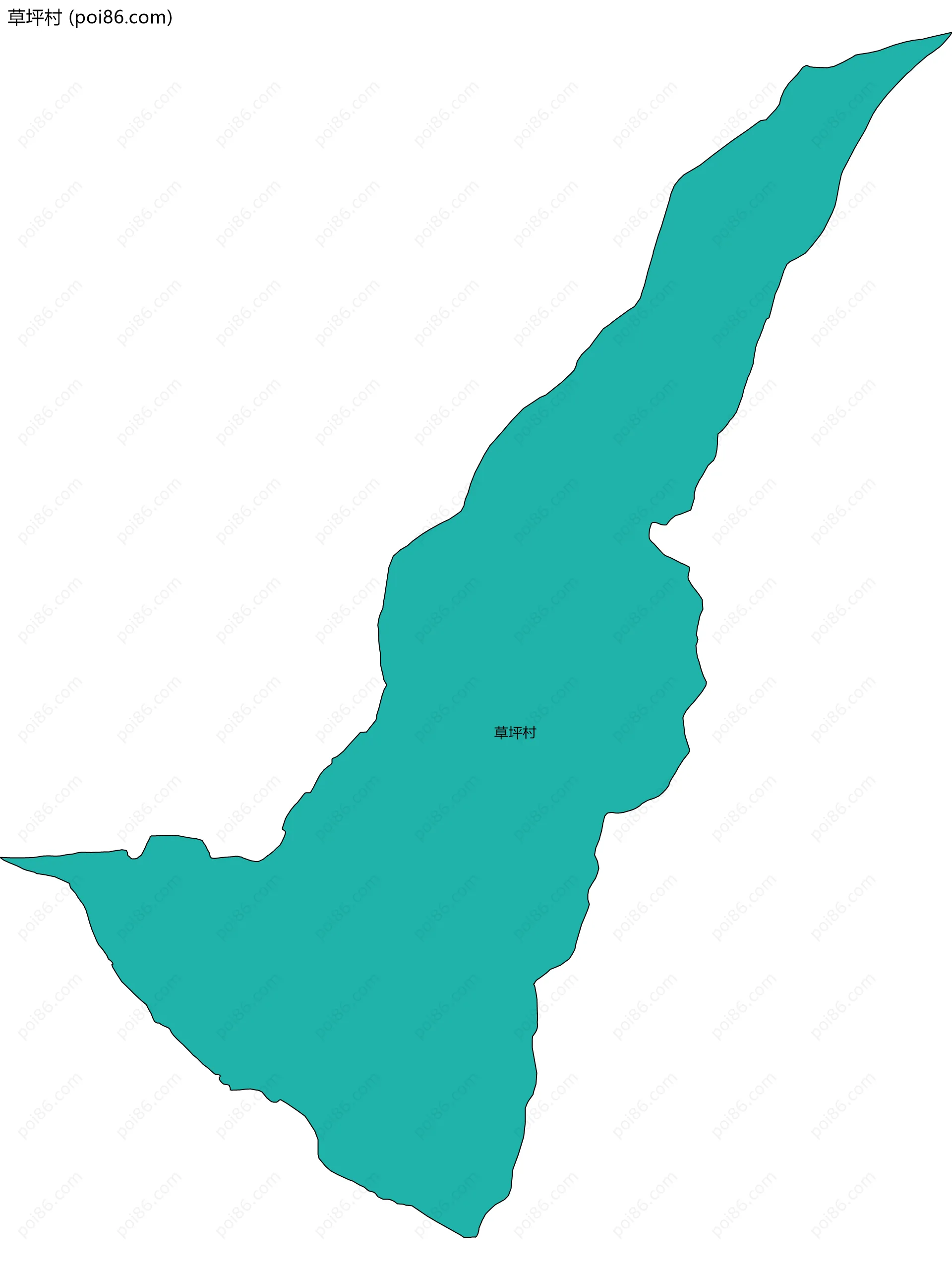 草坪村边界地图