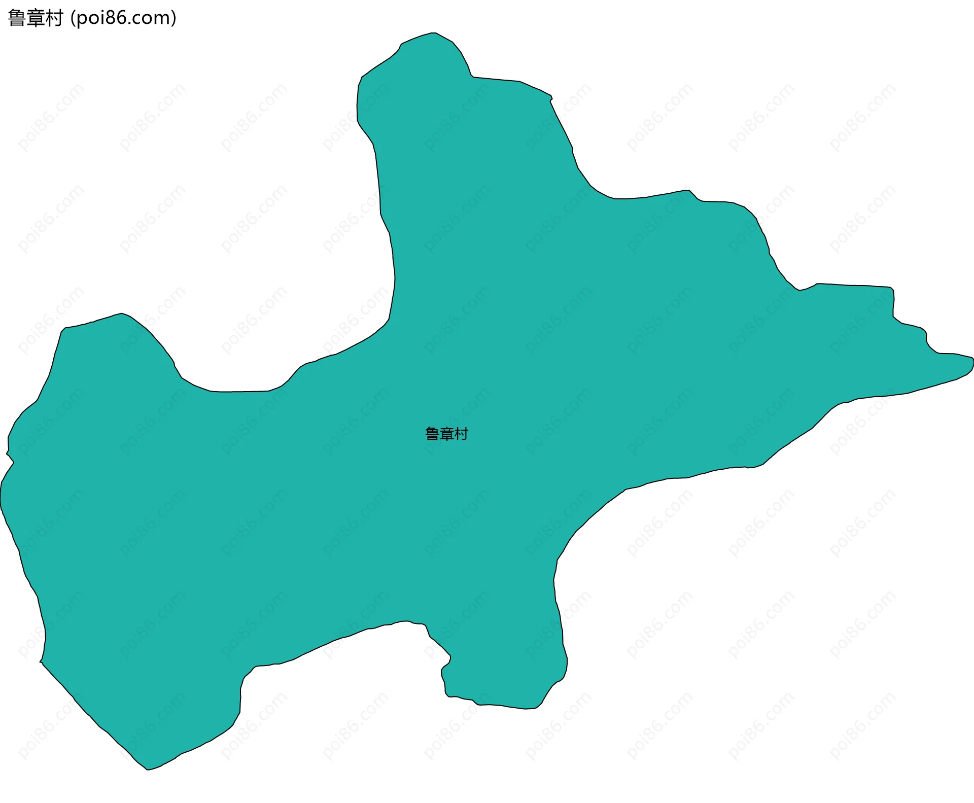 鲁章村边界地图