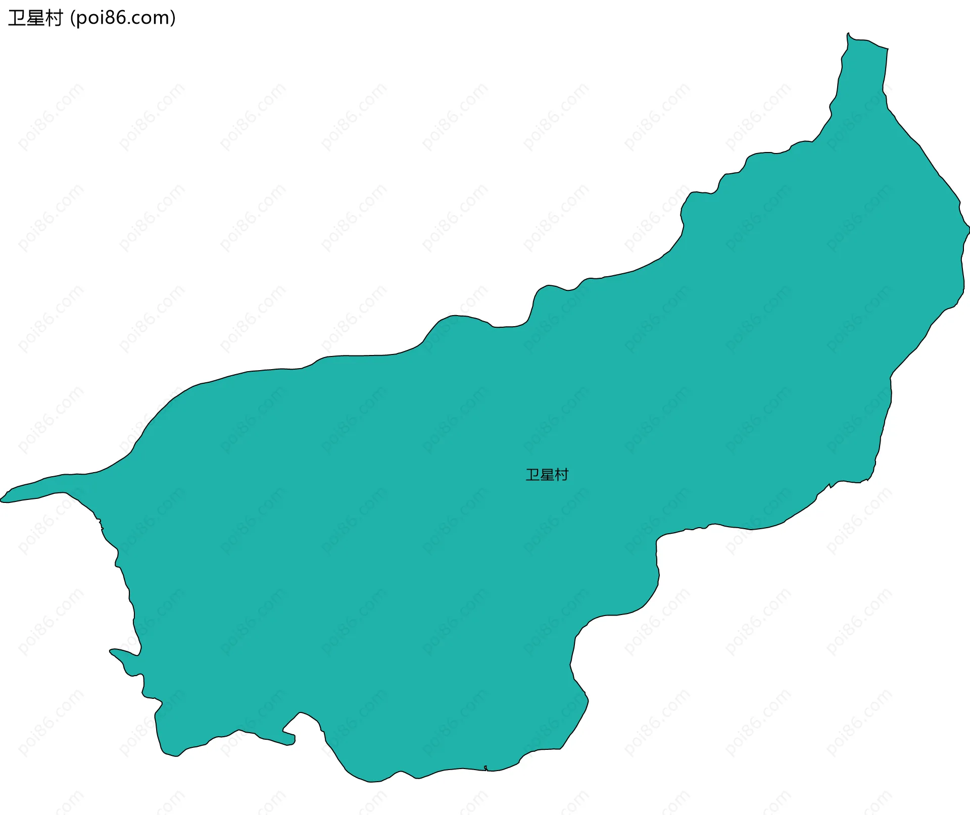 卫星村边界地图