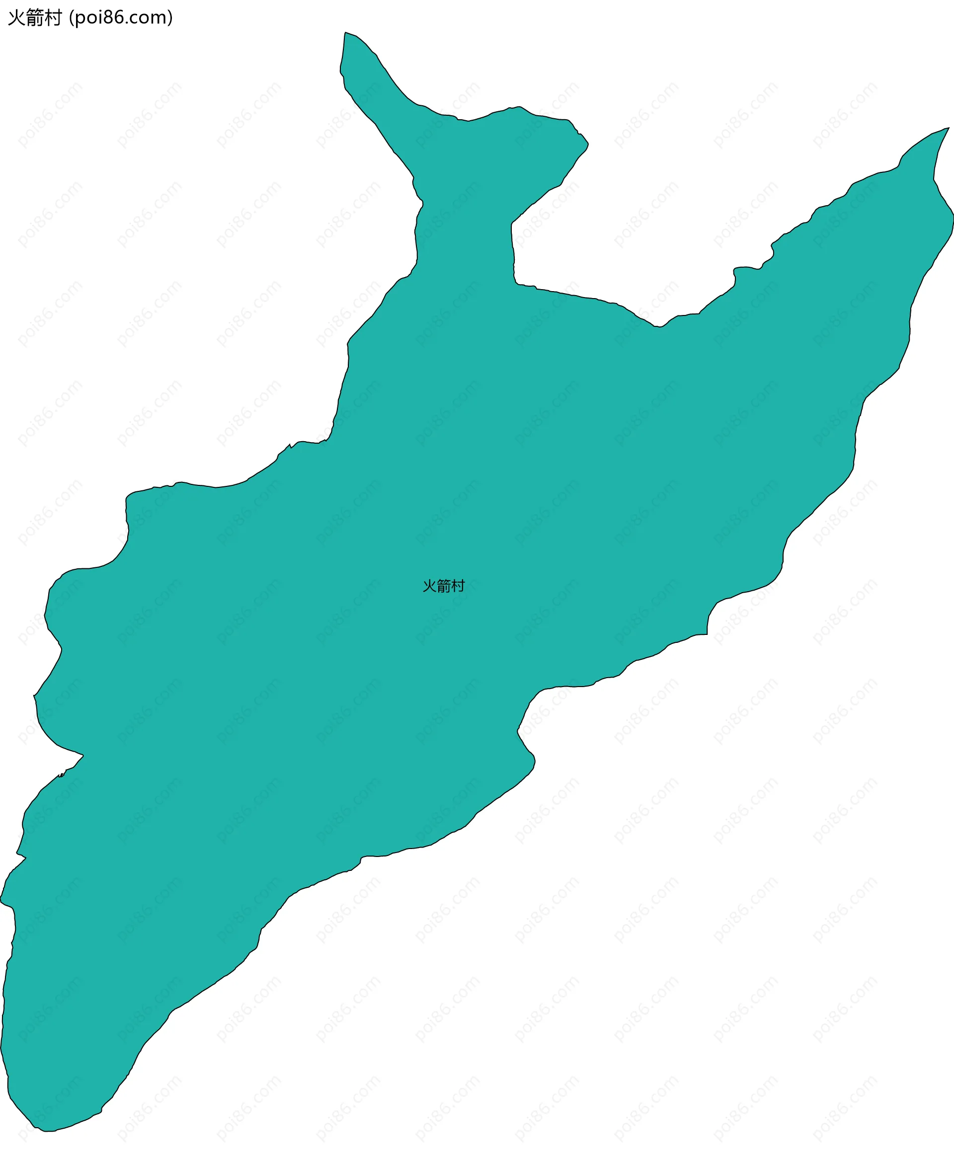 火箭村边界地图