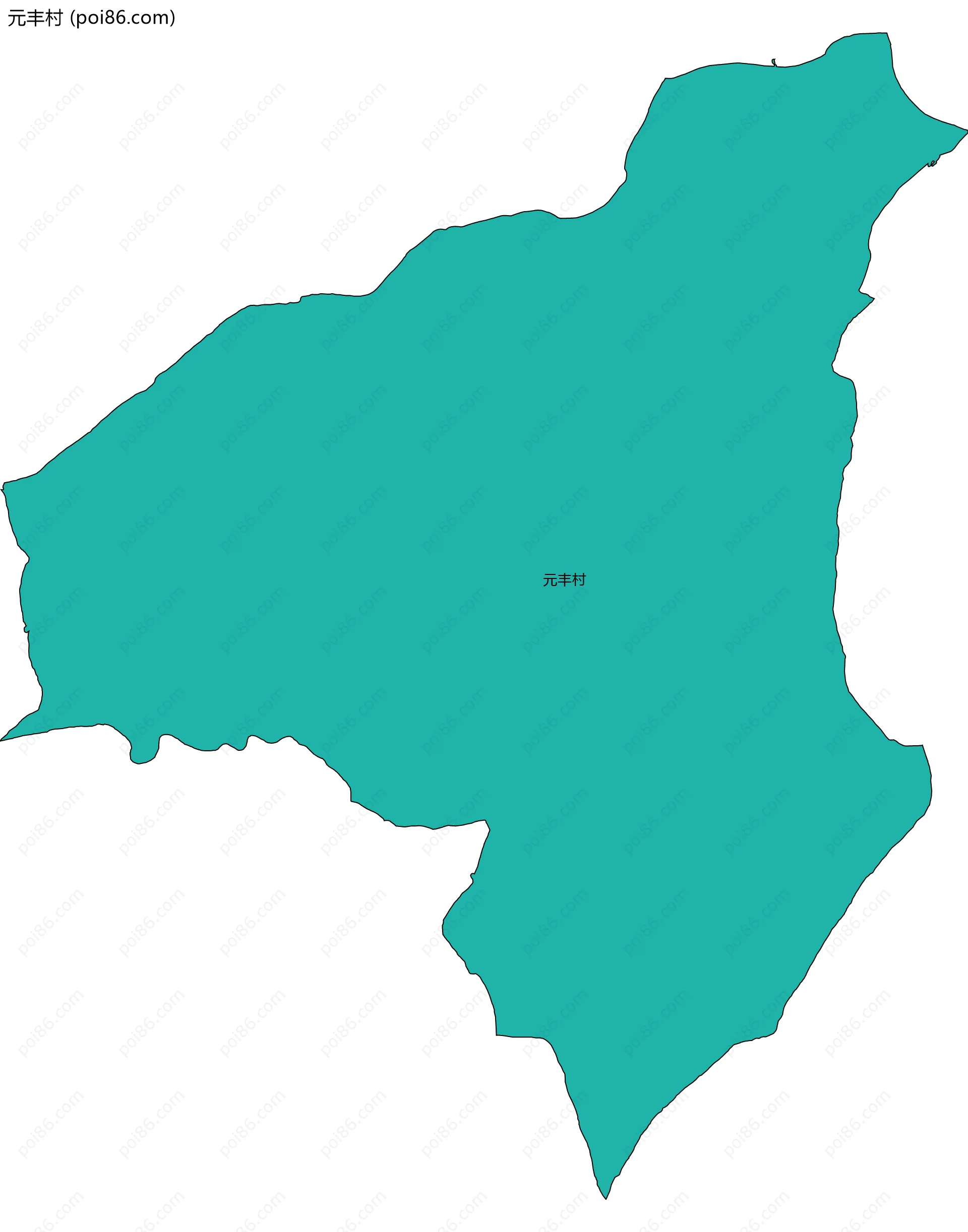 元丰村边界地图