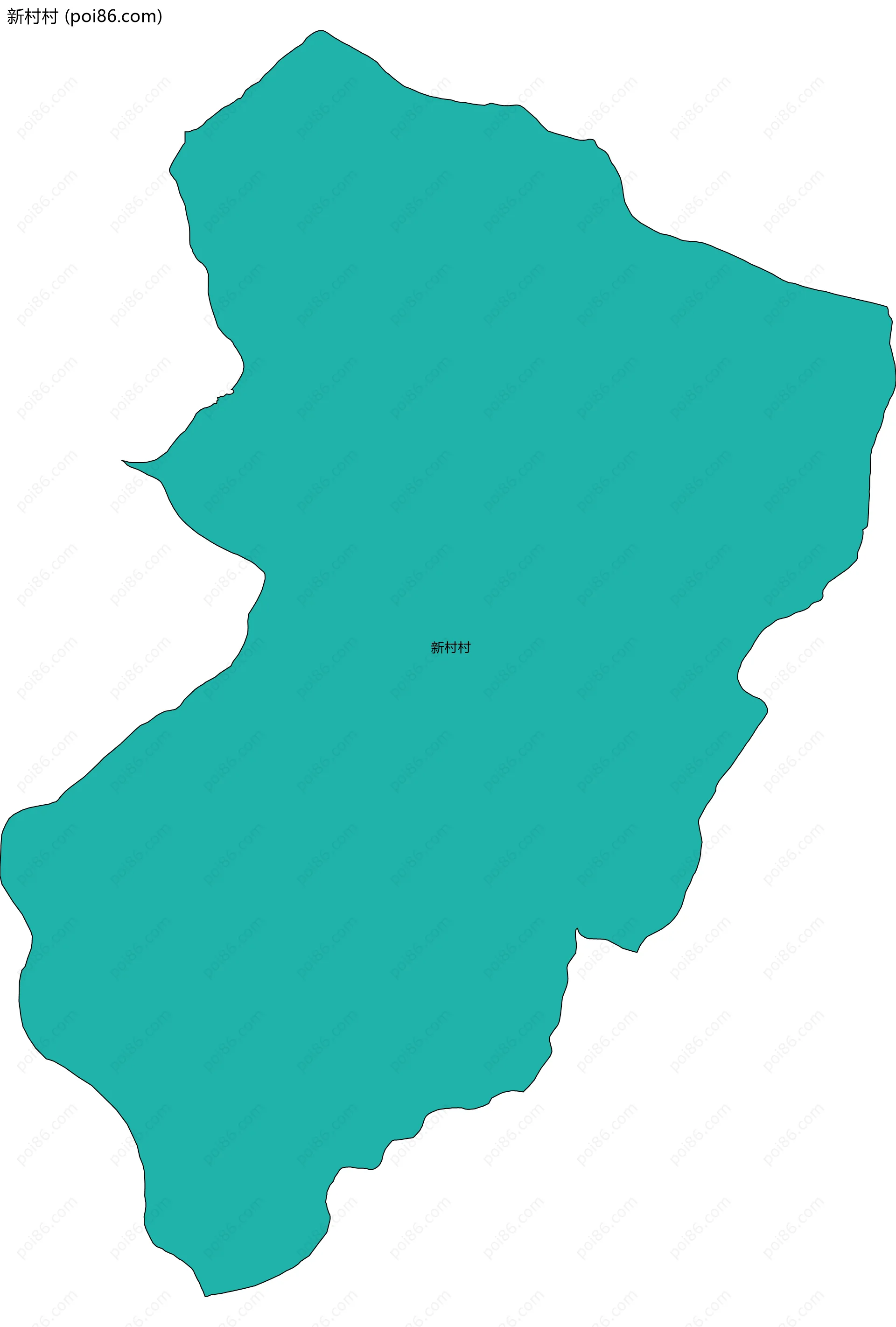 新村村边界地图