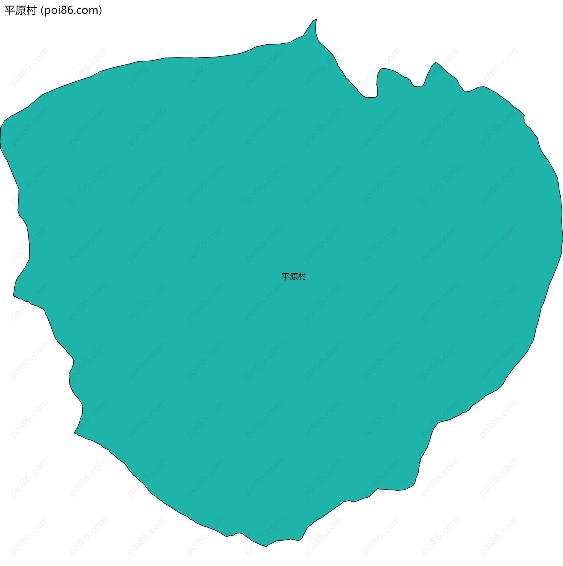 平原村边界地图