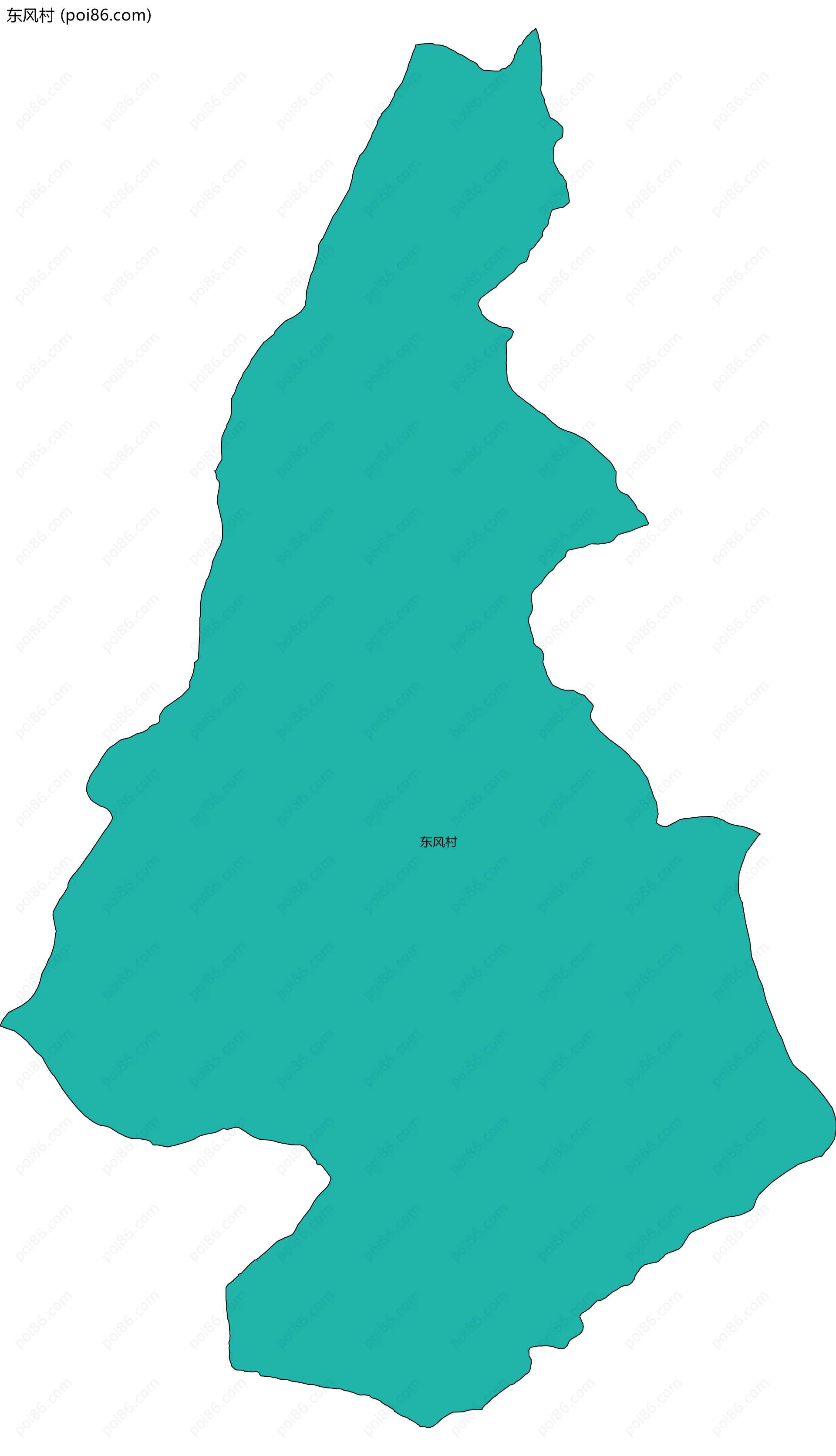 东风村边界地图