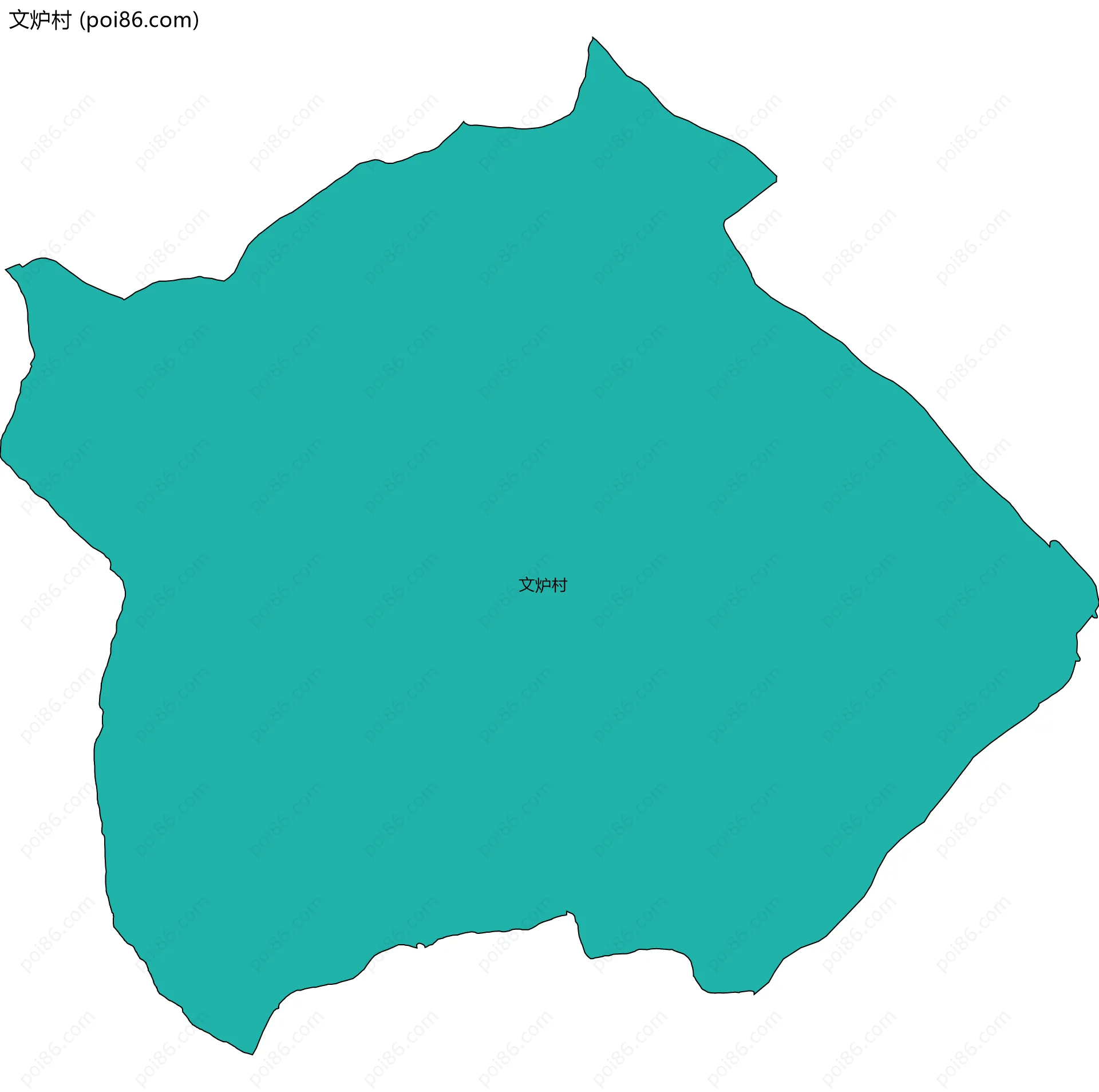 文炉村边界地图
