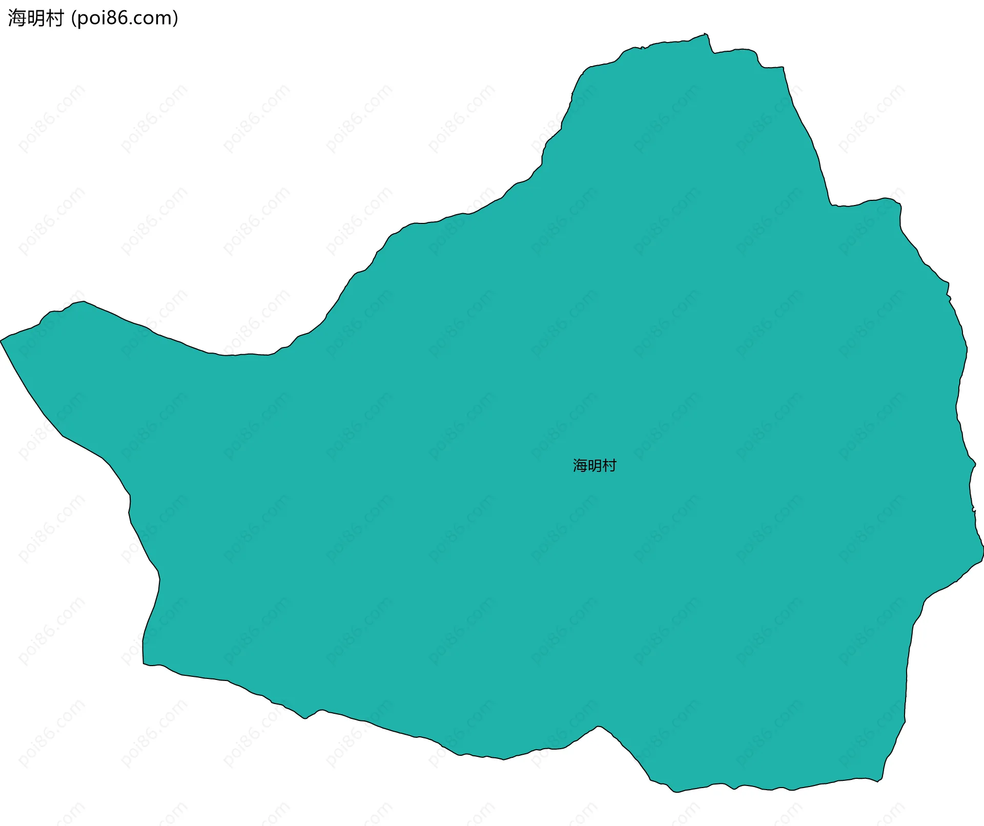 海明村边界地图