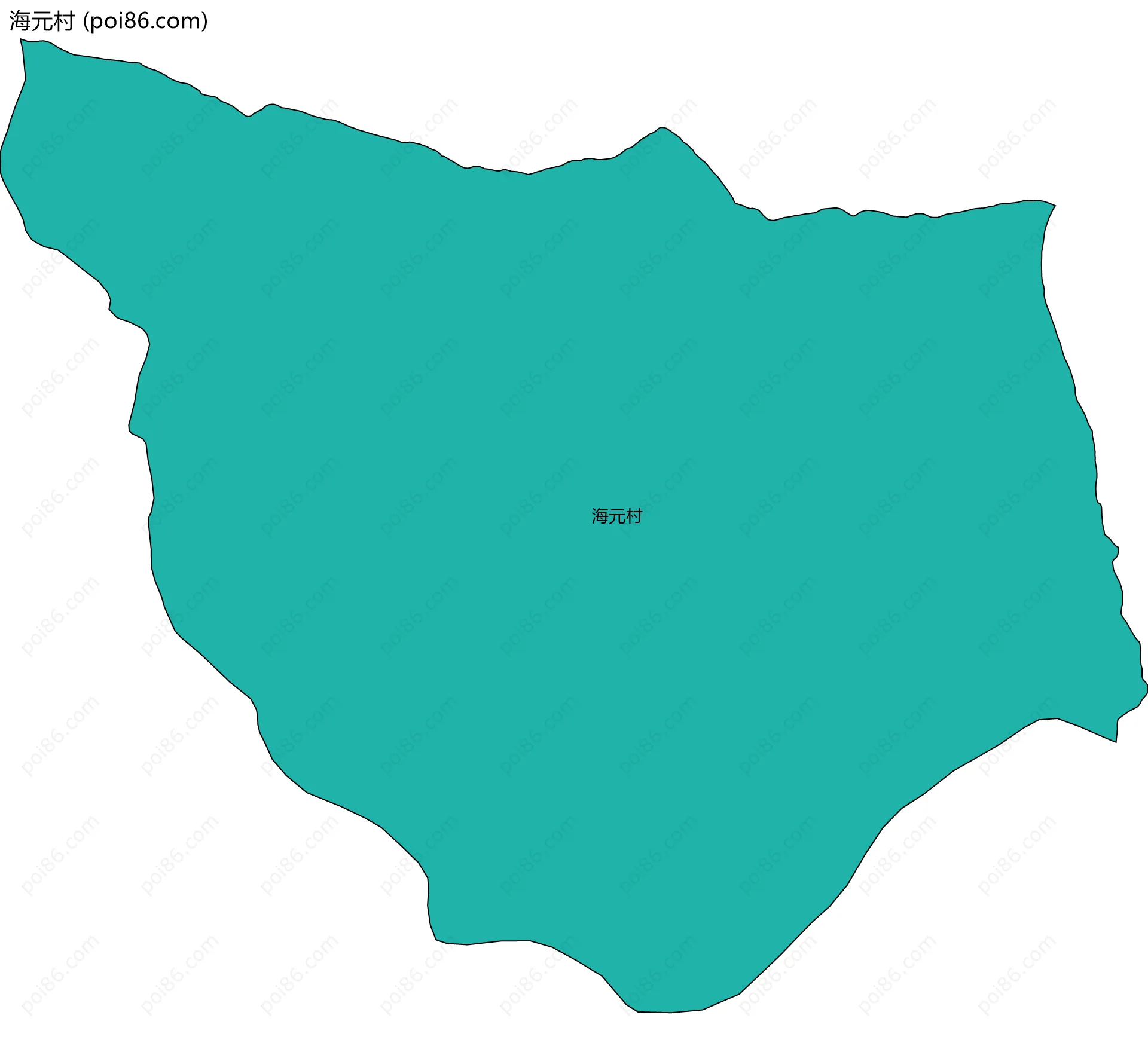 海元村边界地图