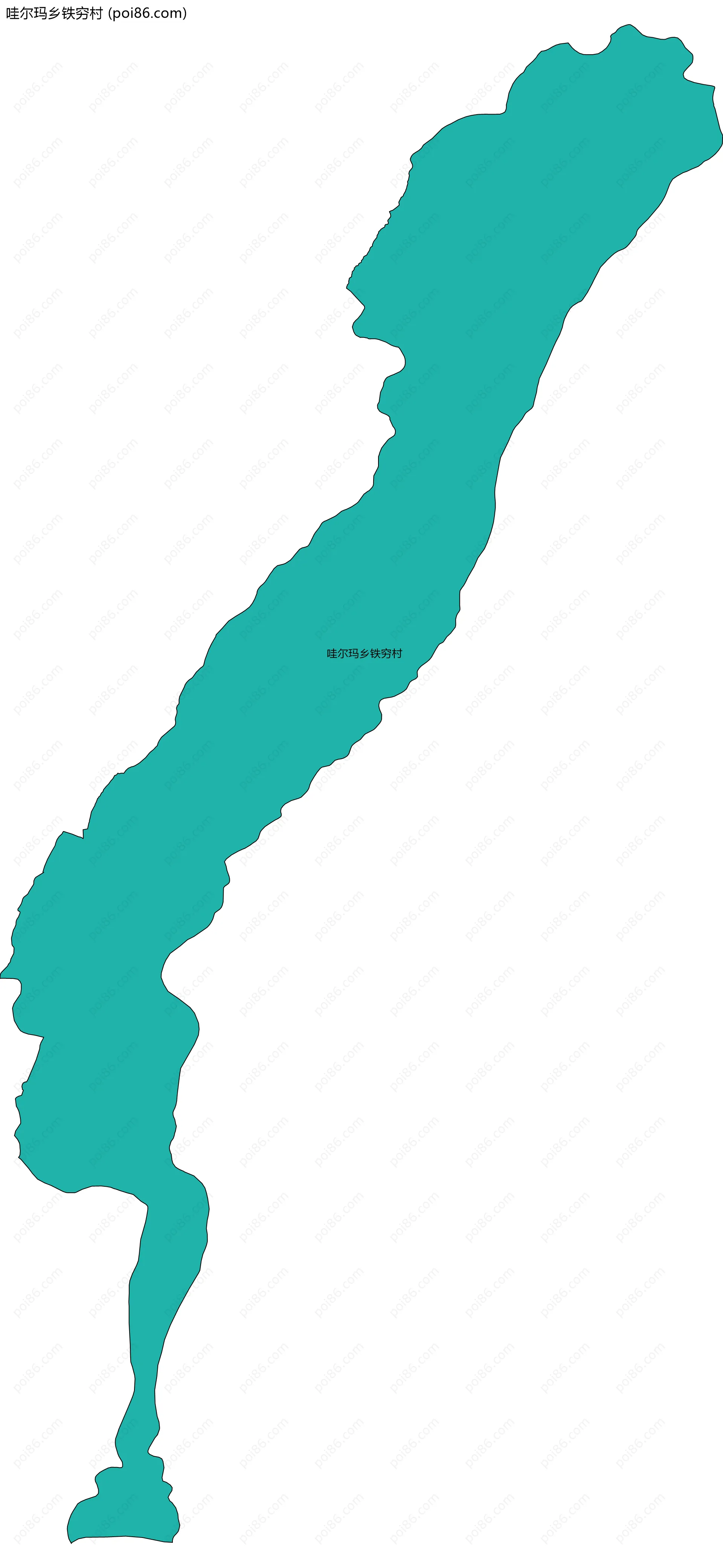 哇尔玛乡铁穷村边界地图