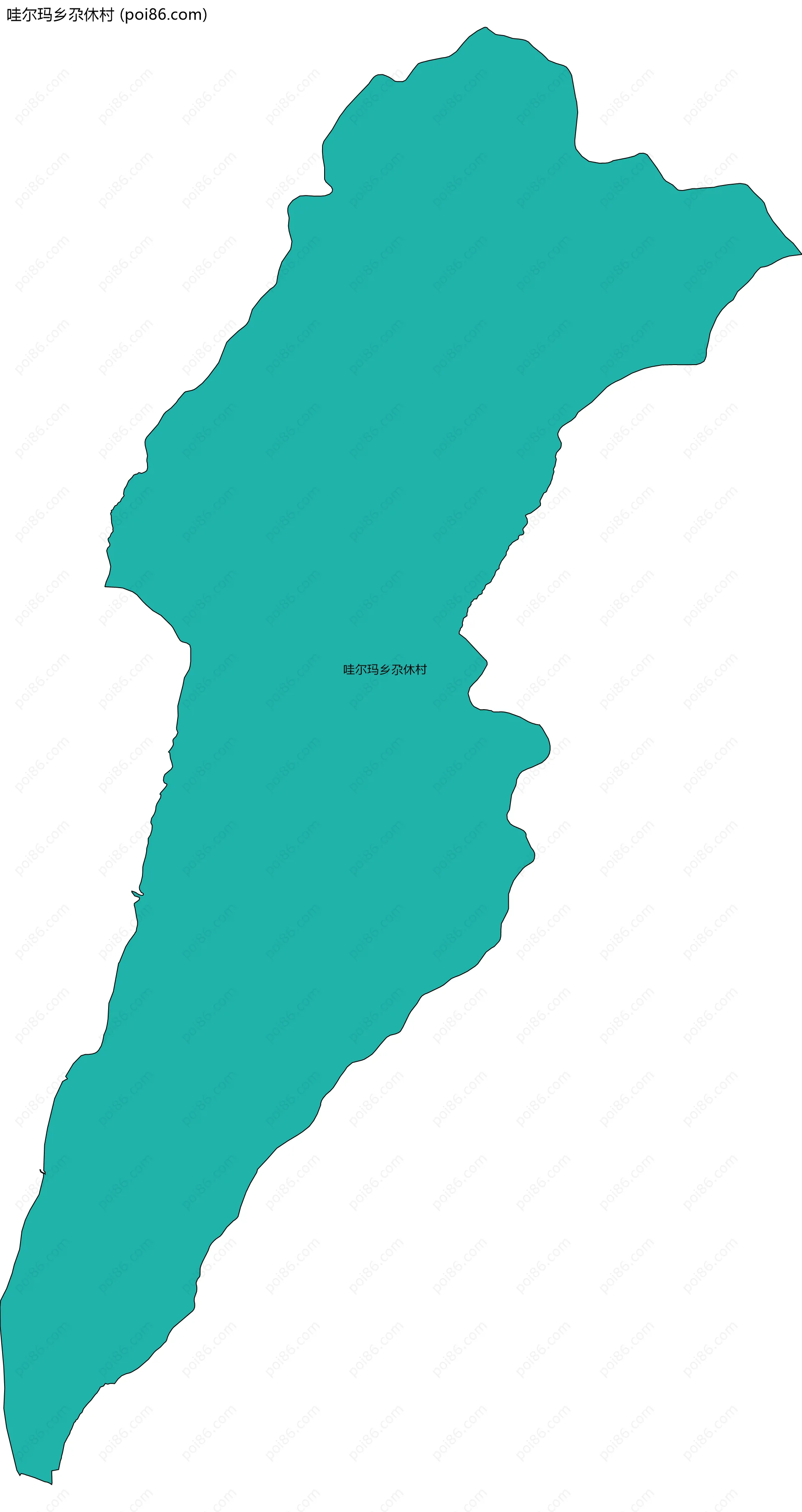 哇尔玛乡尕休村边界地图