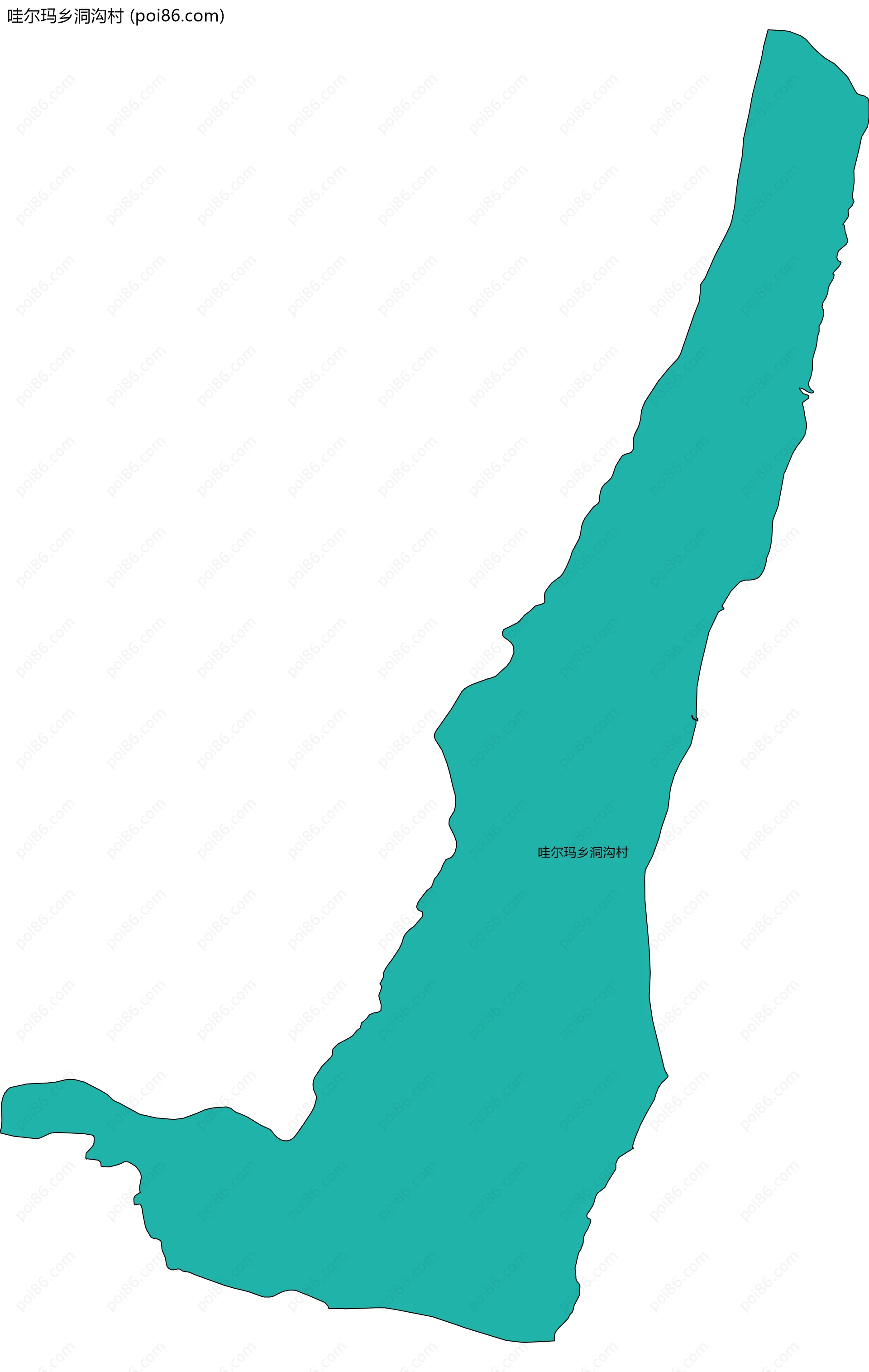 哇尔玛乡洞沟村边界地图