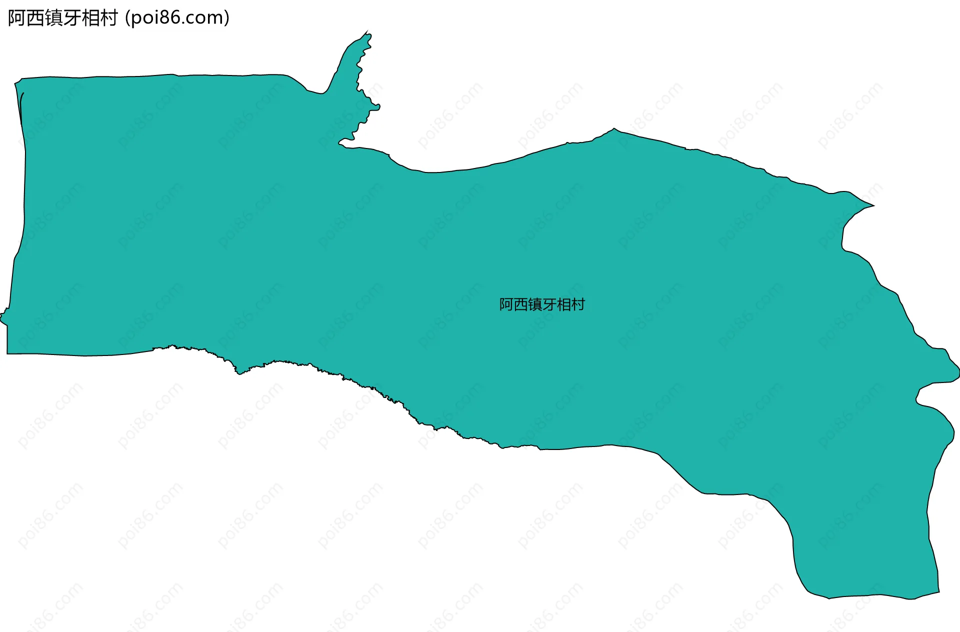 阿西镇牙相村边界地图