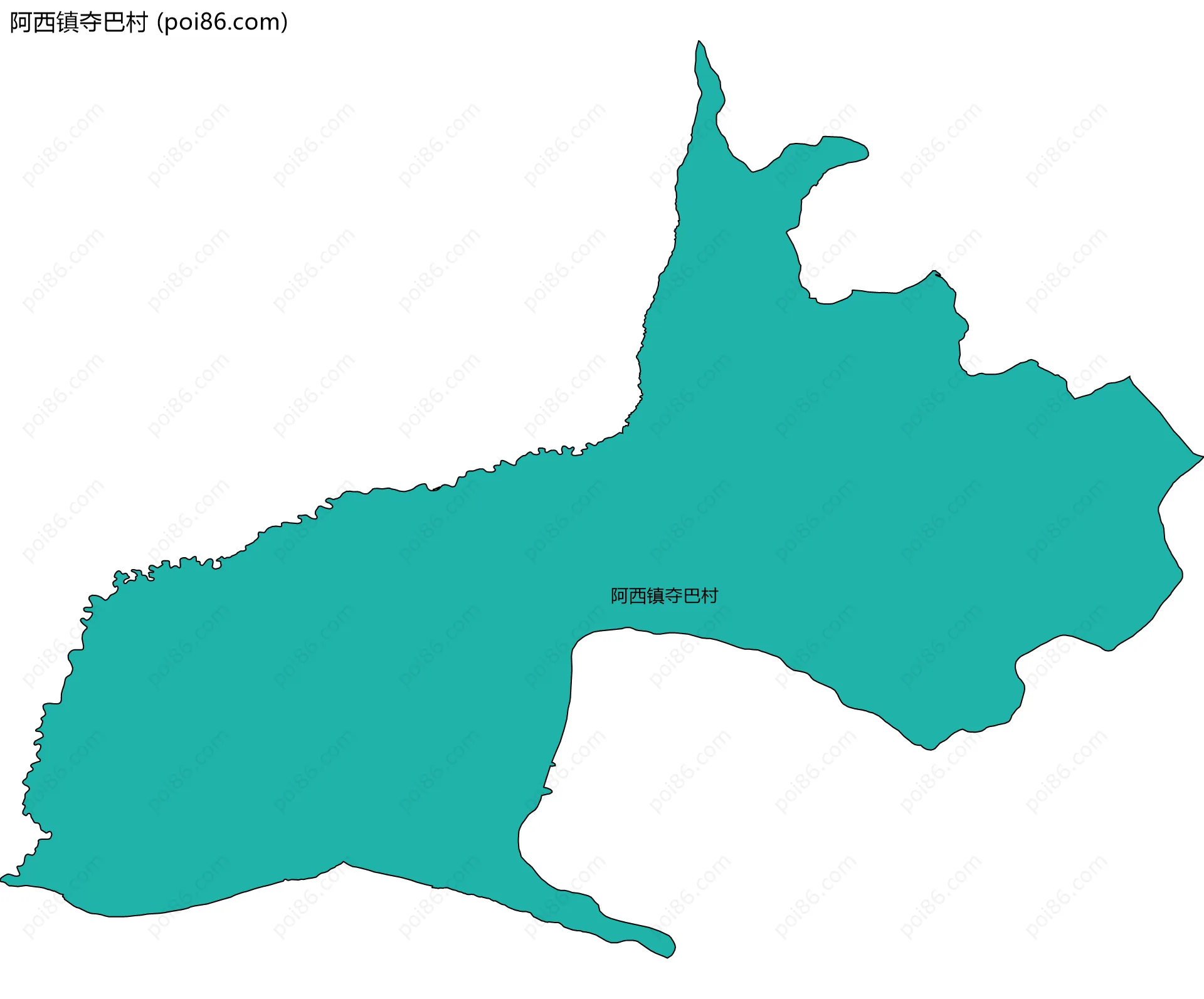 阿西镇夺巴村边界地图