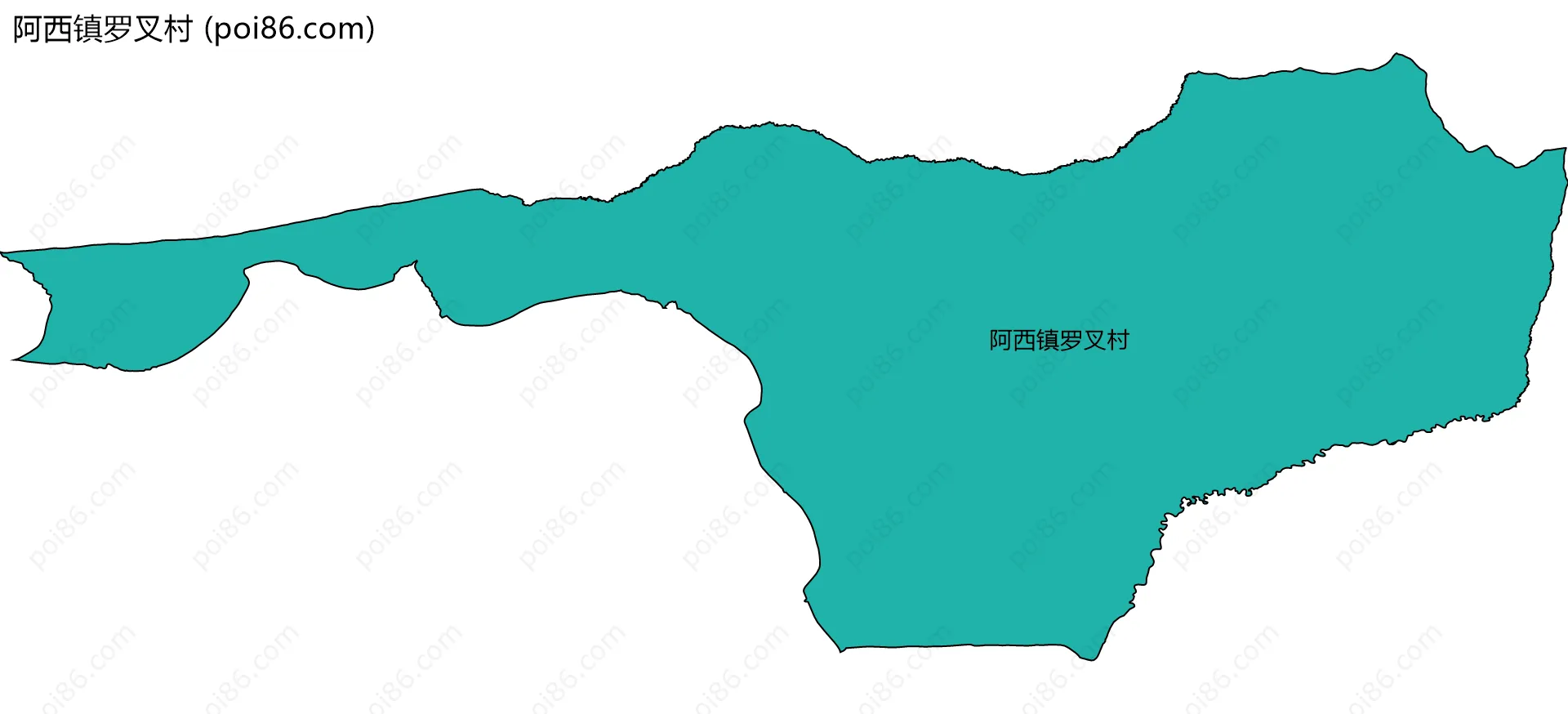 阿西镇罗叉村边界地图
