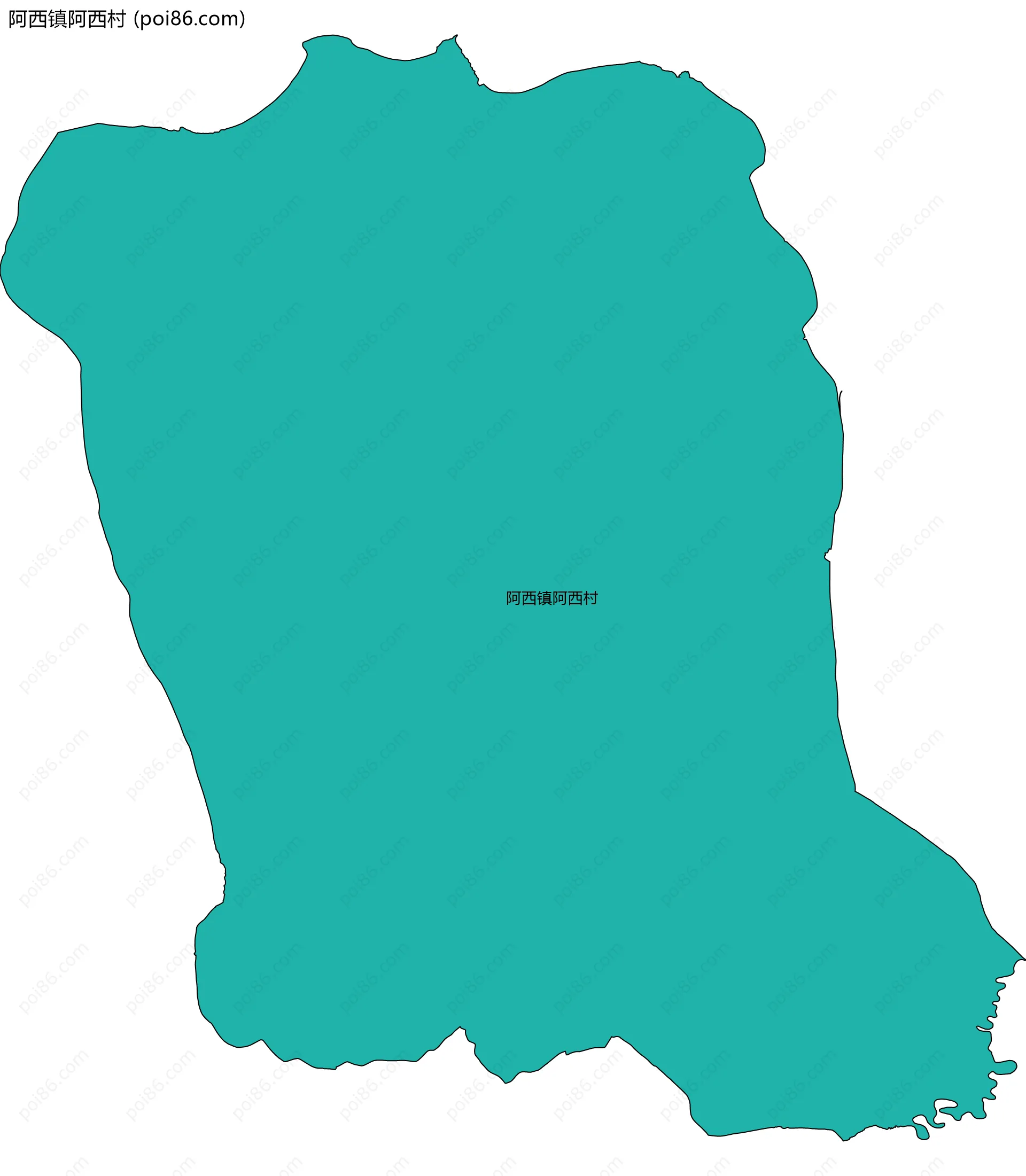 阿西镇阿西村边界地图