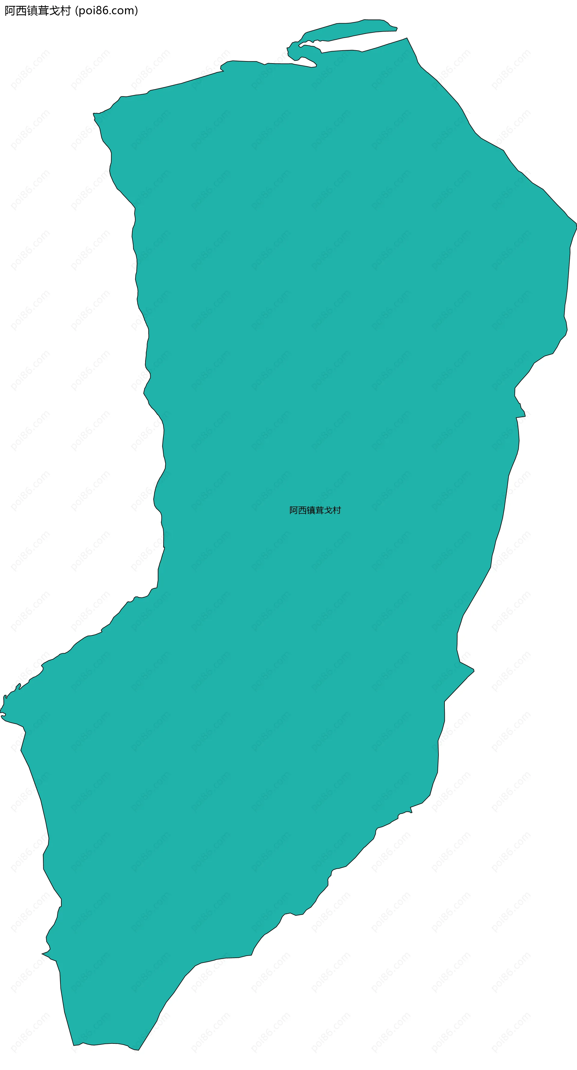 阿西镇茸戈村边界地图